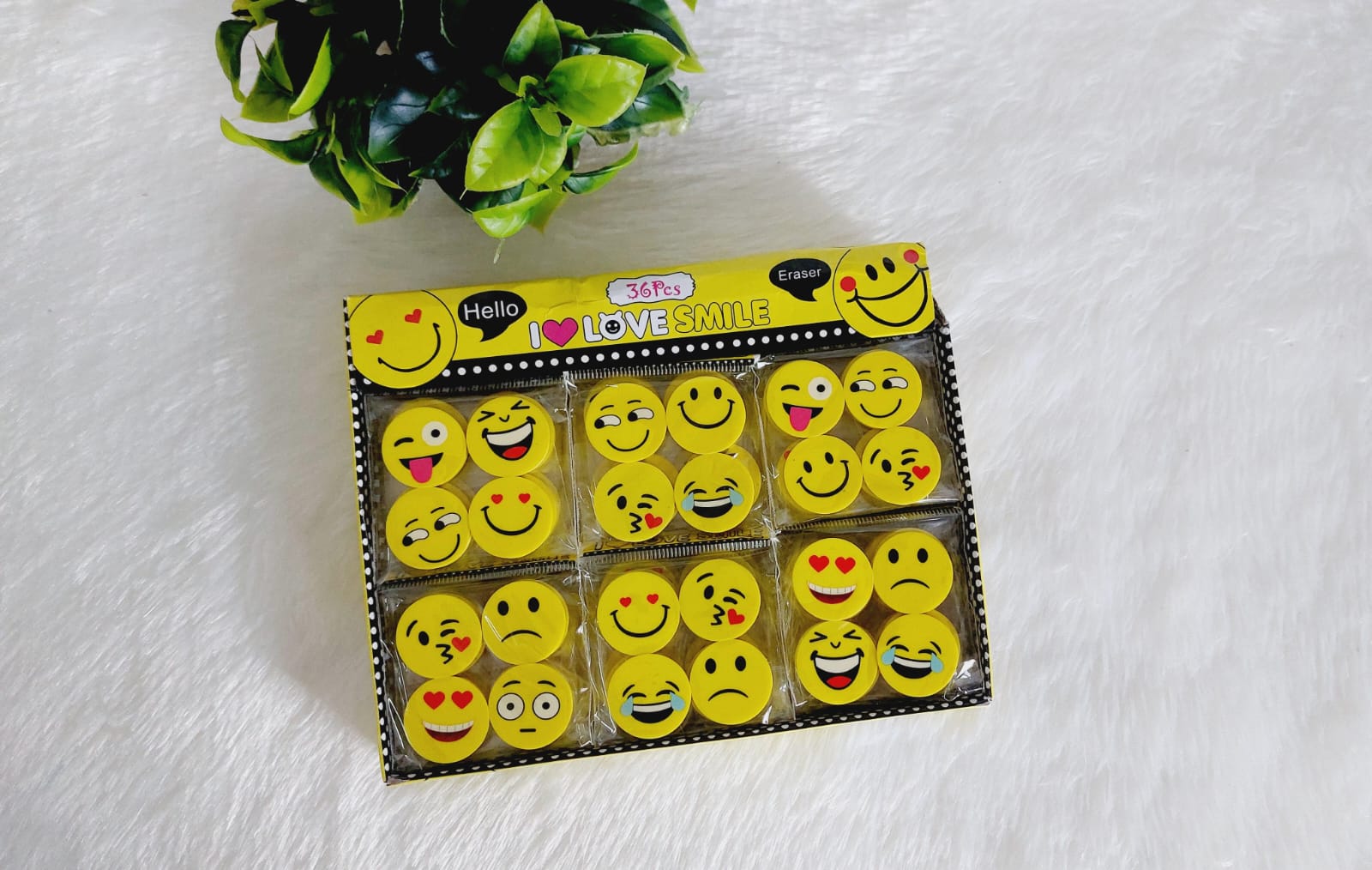 Smiley Eraser (4 Pcs) - 1 Pack - Image 2