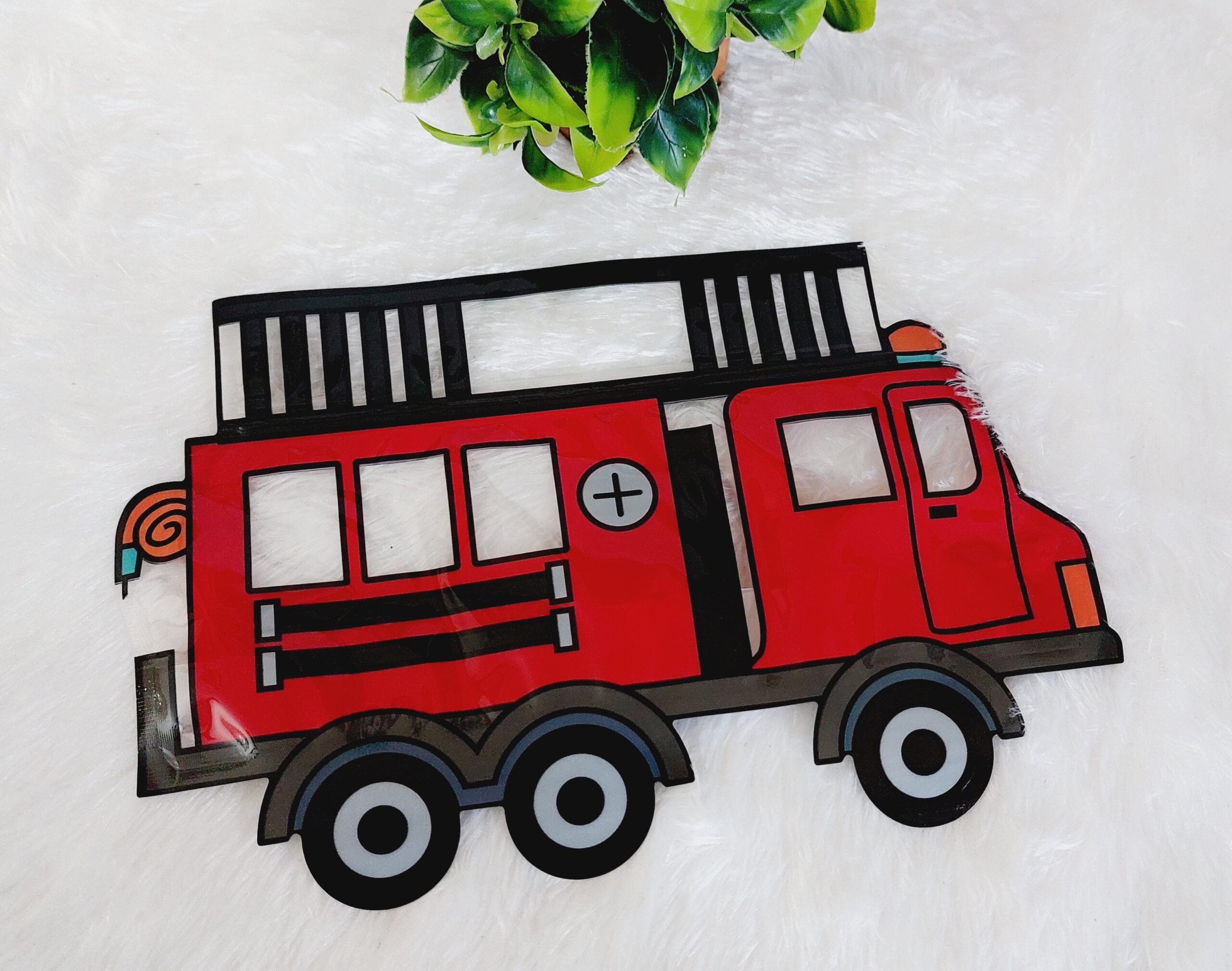 Firetruck | Zip Lock Cartoon Pouch - 1 Pc