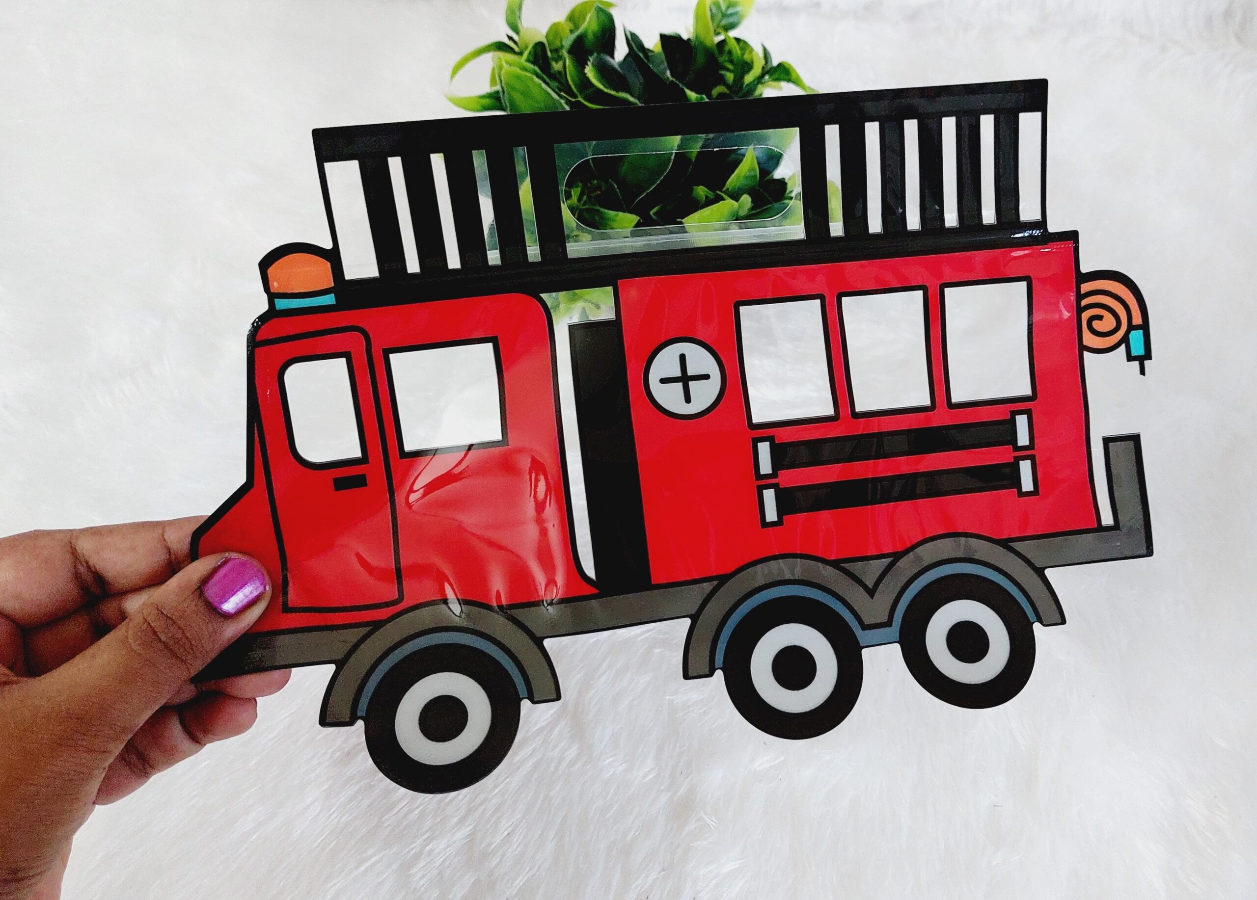 Firetruck | Zip Lock Cartoon Pouch - 1 Pc - Image 3