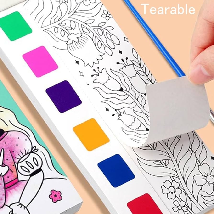 Water Coloring Book | Girl's Theme | Travel Activity Kit - Image 3