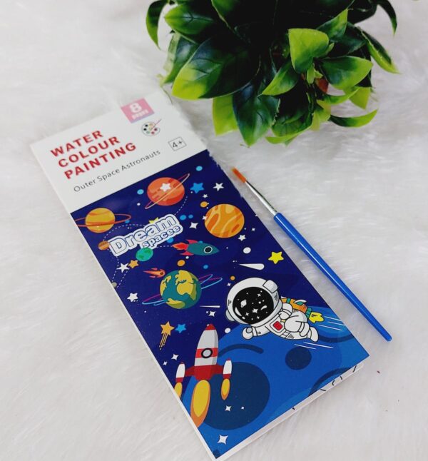 Space theme water colour Book