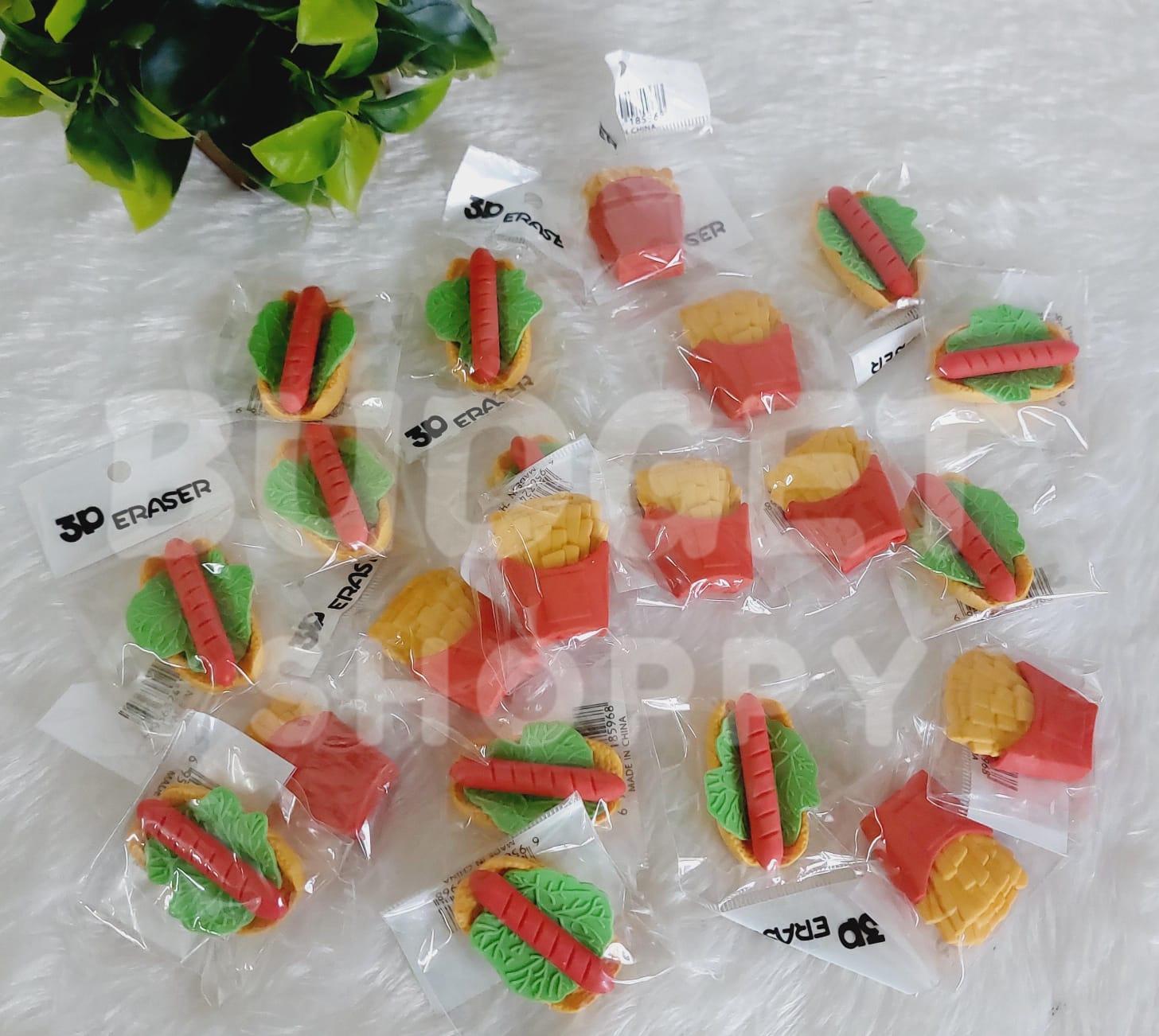 French Fries & Sandwich Eraser Combo- Set of 2 - Image 7