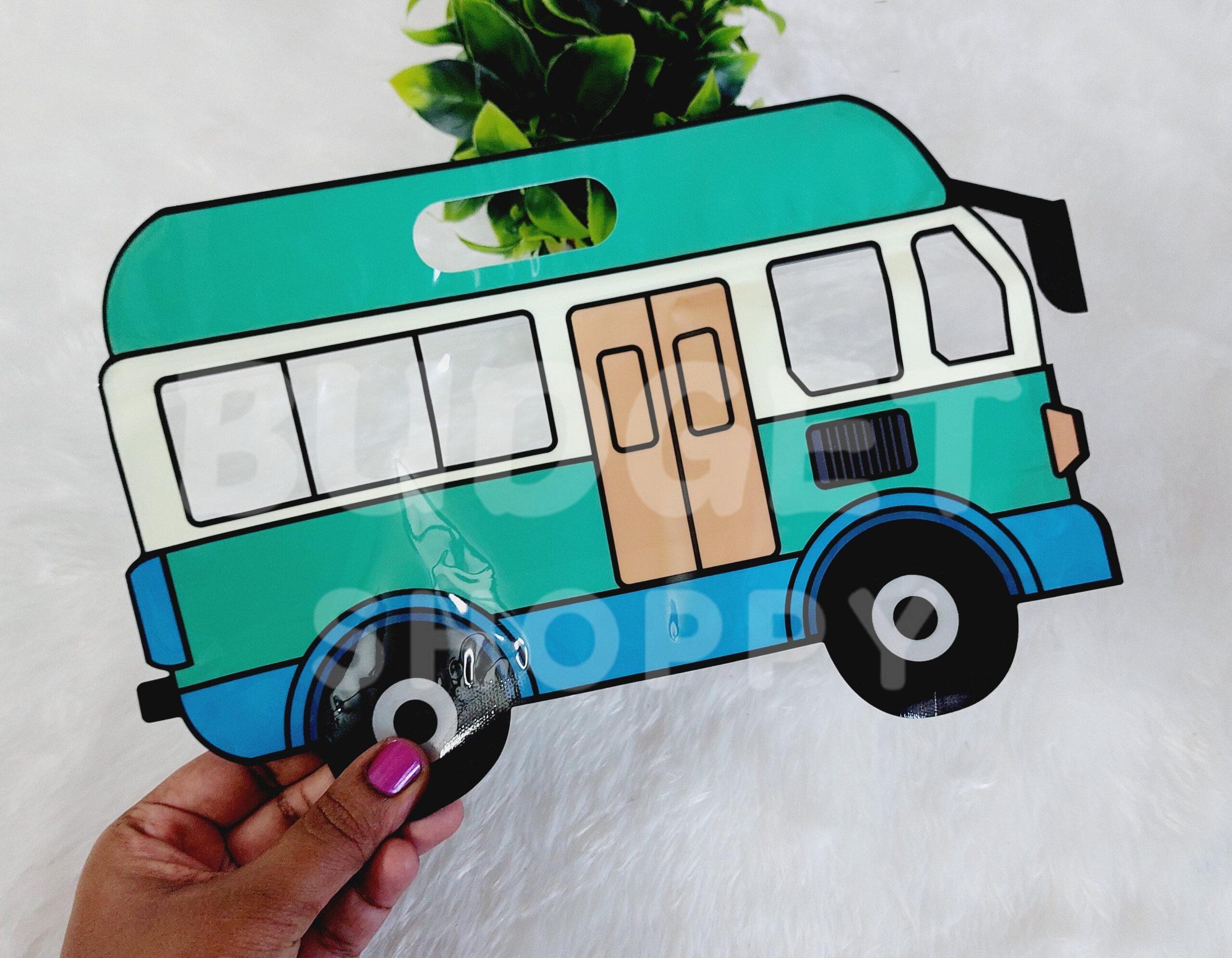 Bus | Zip Lock Cartoon Pouch - 1 Pc - Image 3