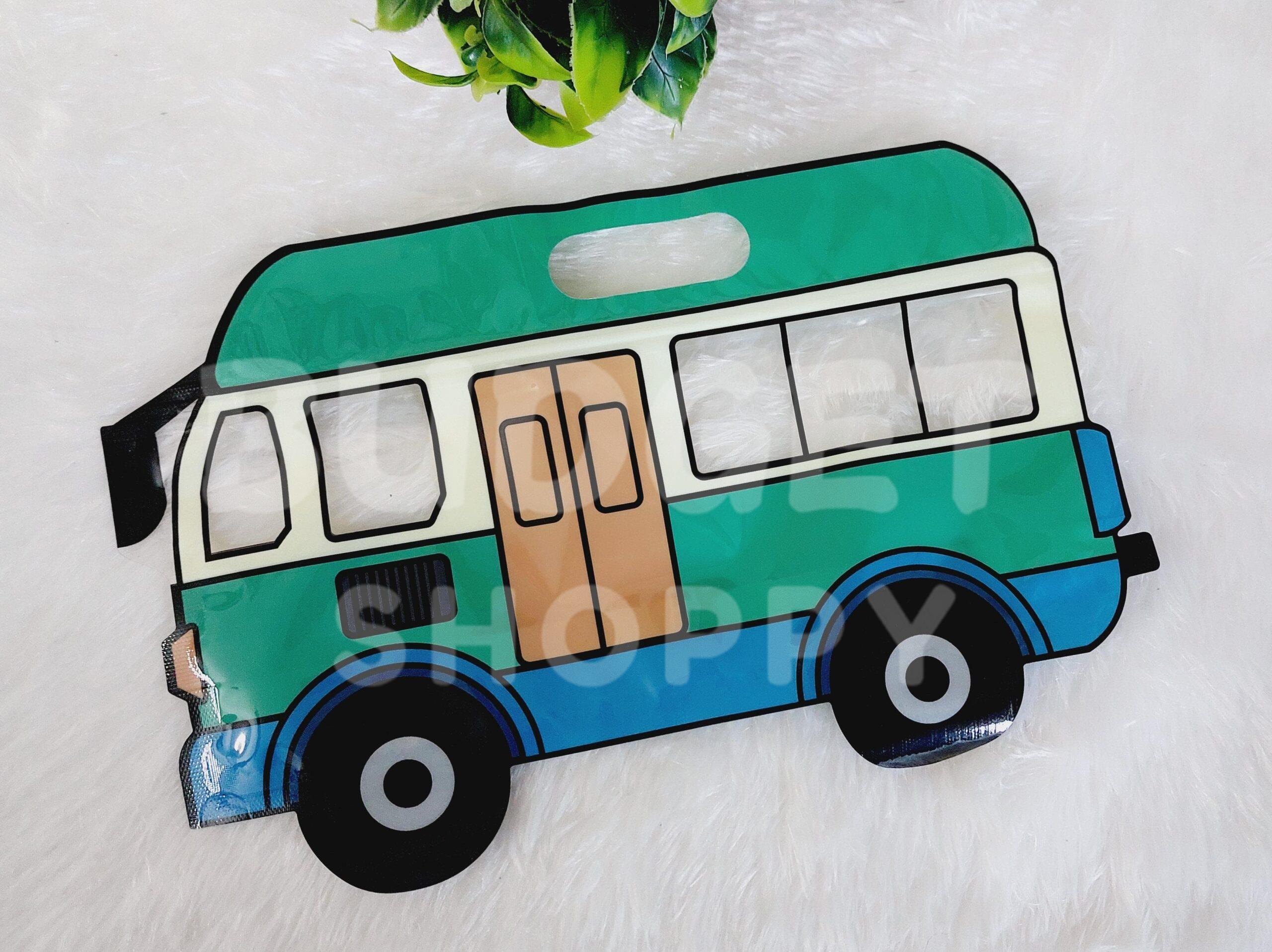 Bus | Zip Lock Cartoon Pouch - 1 Pc