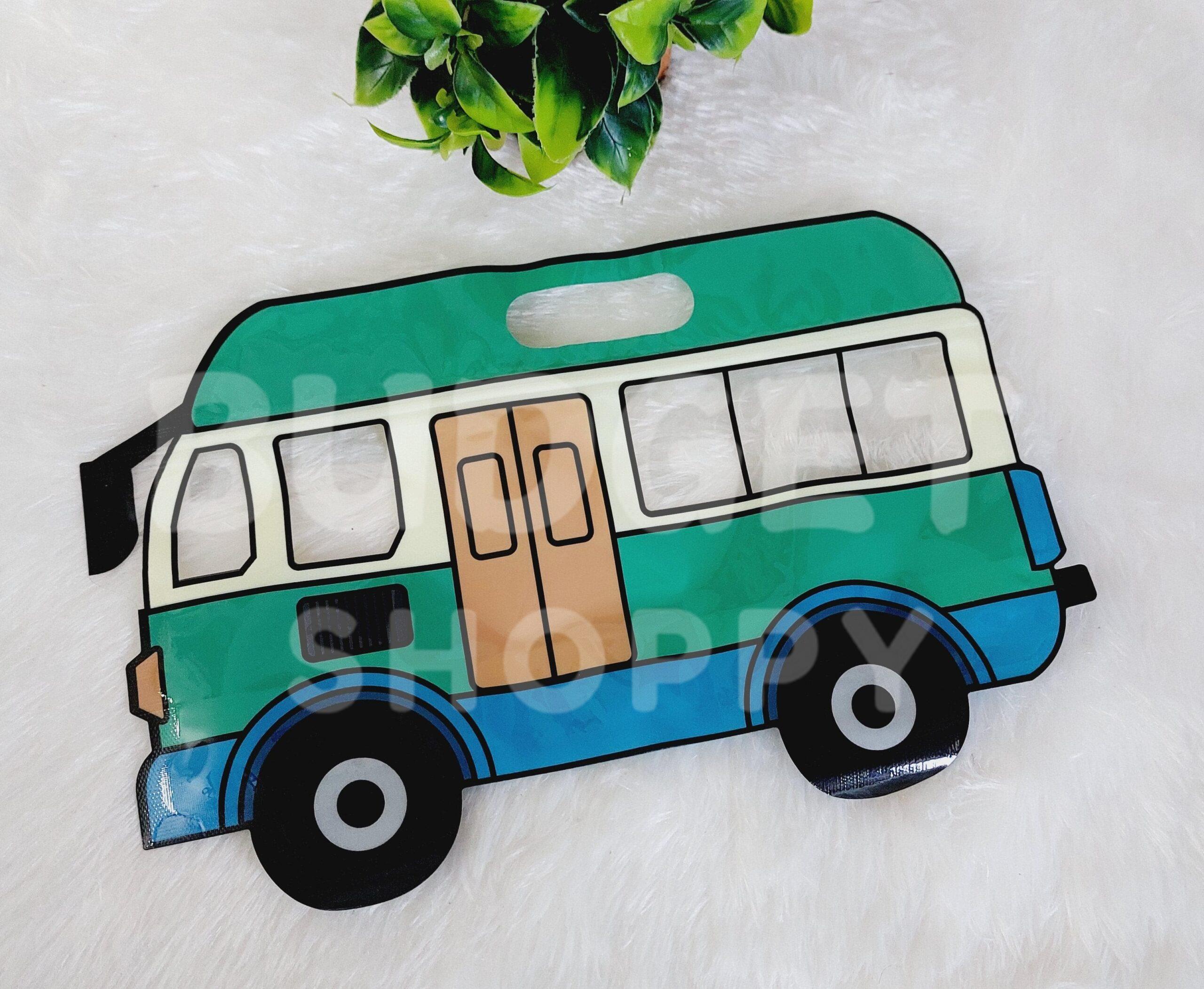 Bus | Zip Lock Cartoon Pouch - 1 Pc - Image 2