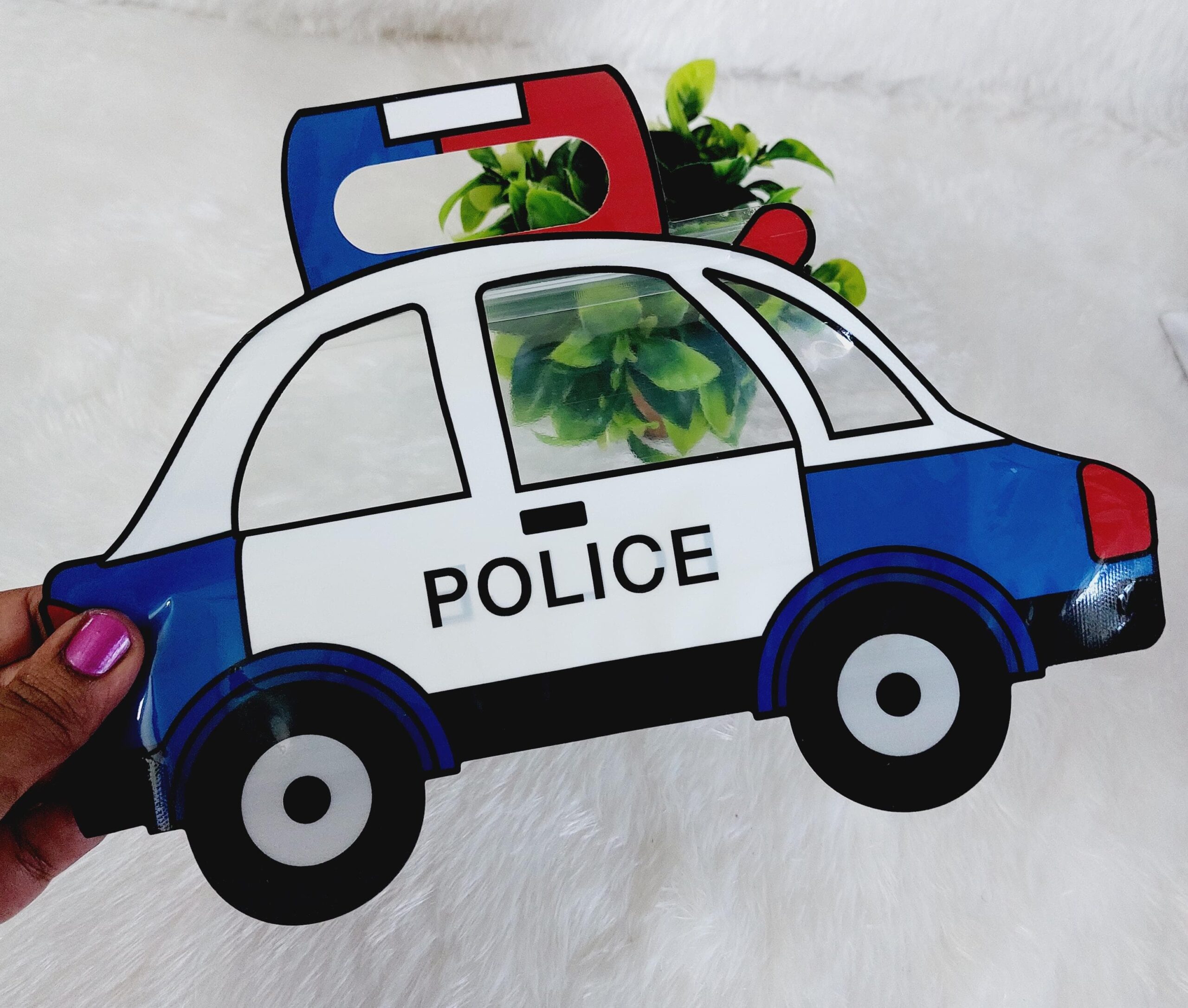 Police Car Zip Lock Cartoon Pouch - 1 Pc - Image 5