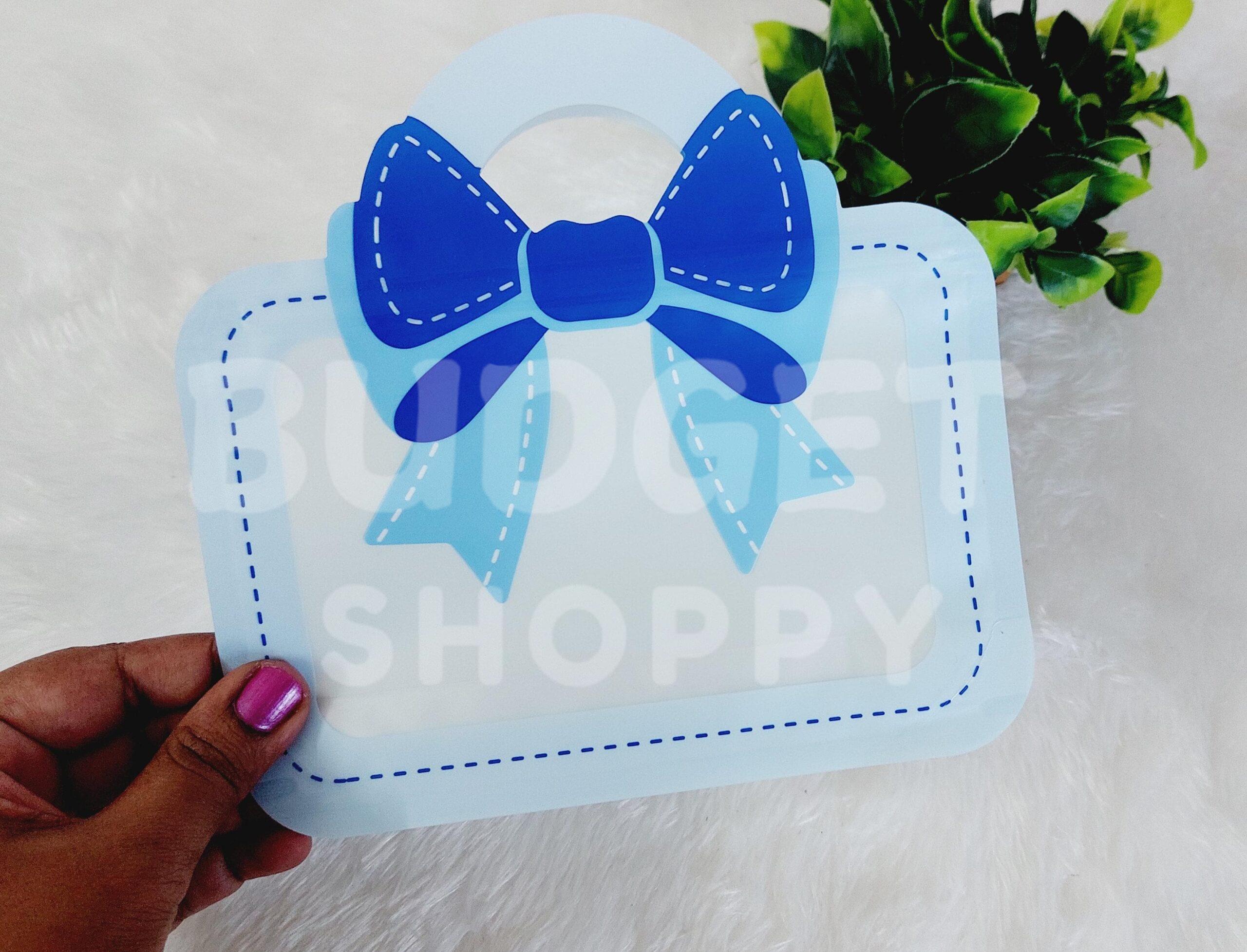 Bow Model Gift Bag | Blue - 1 Pc - Image 4