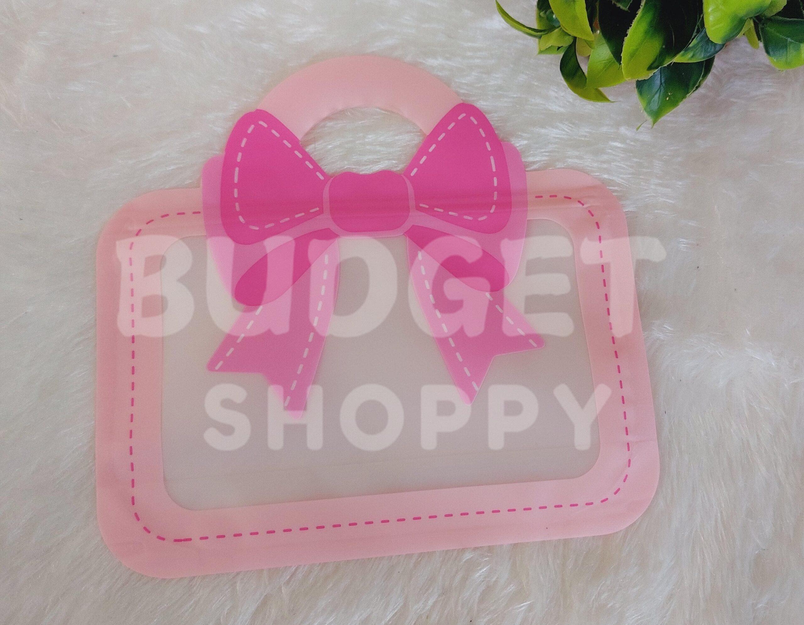 Bow Model Gift Bag | Baby Pink Colour -1 Pc