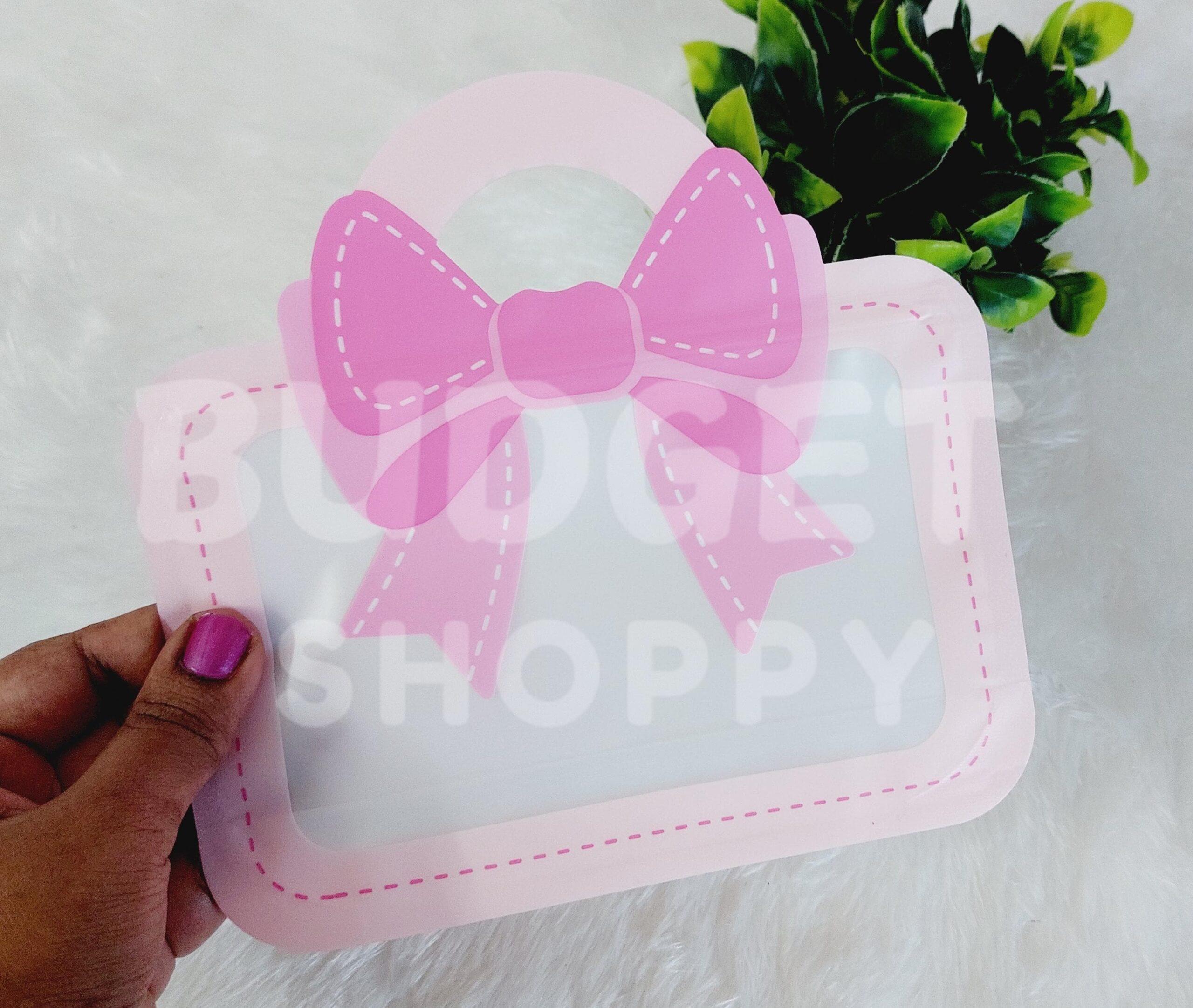 Bow Model Gift Bag | Baby Pink Colour -1 Pc - Image 2