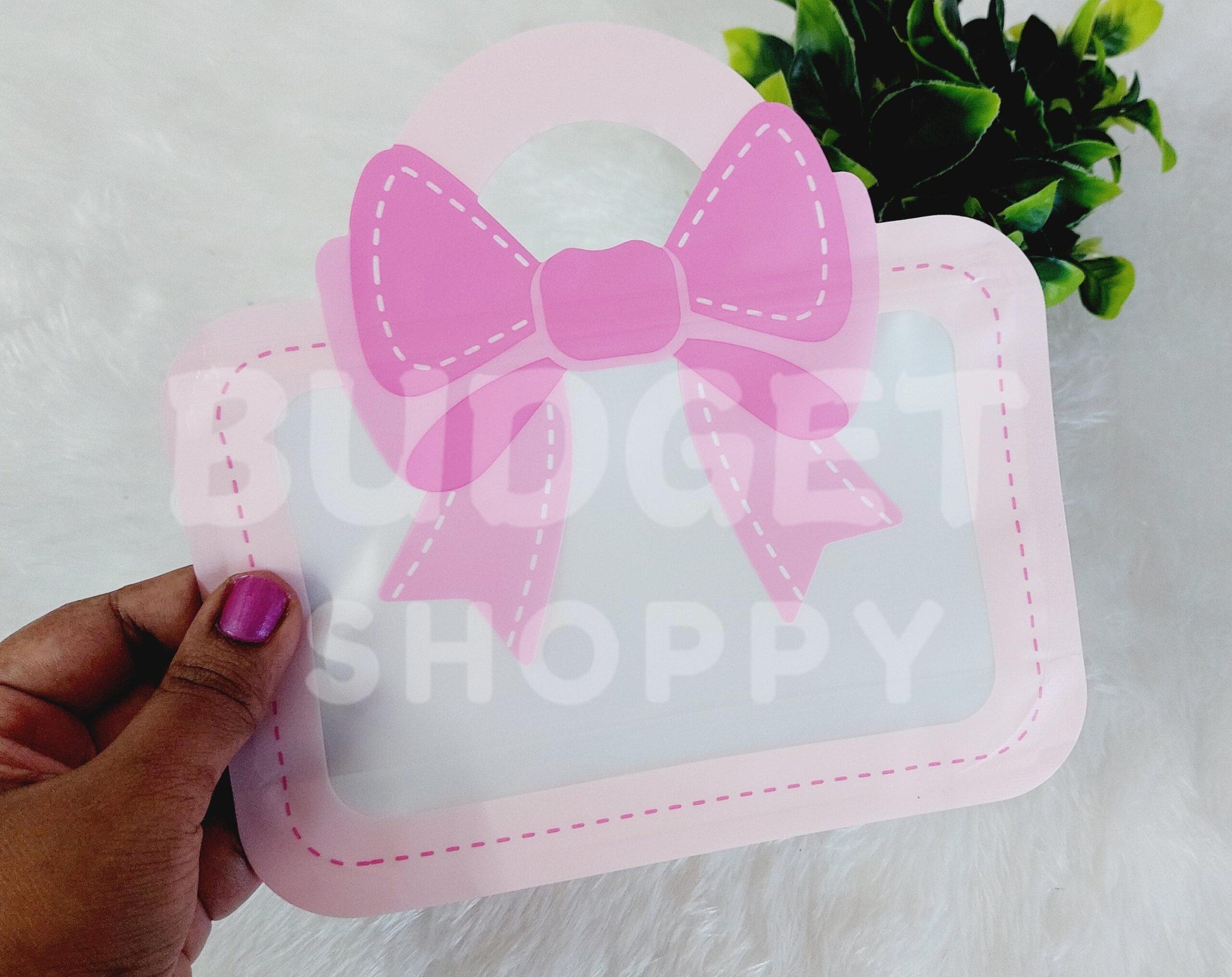 Bow Model Gift Bag | Baby Pink Colour -1 Pc - Image 5