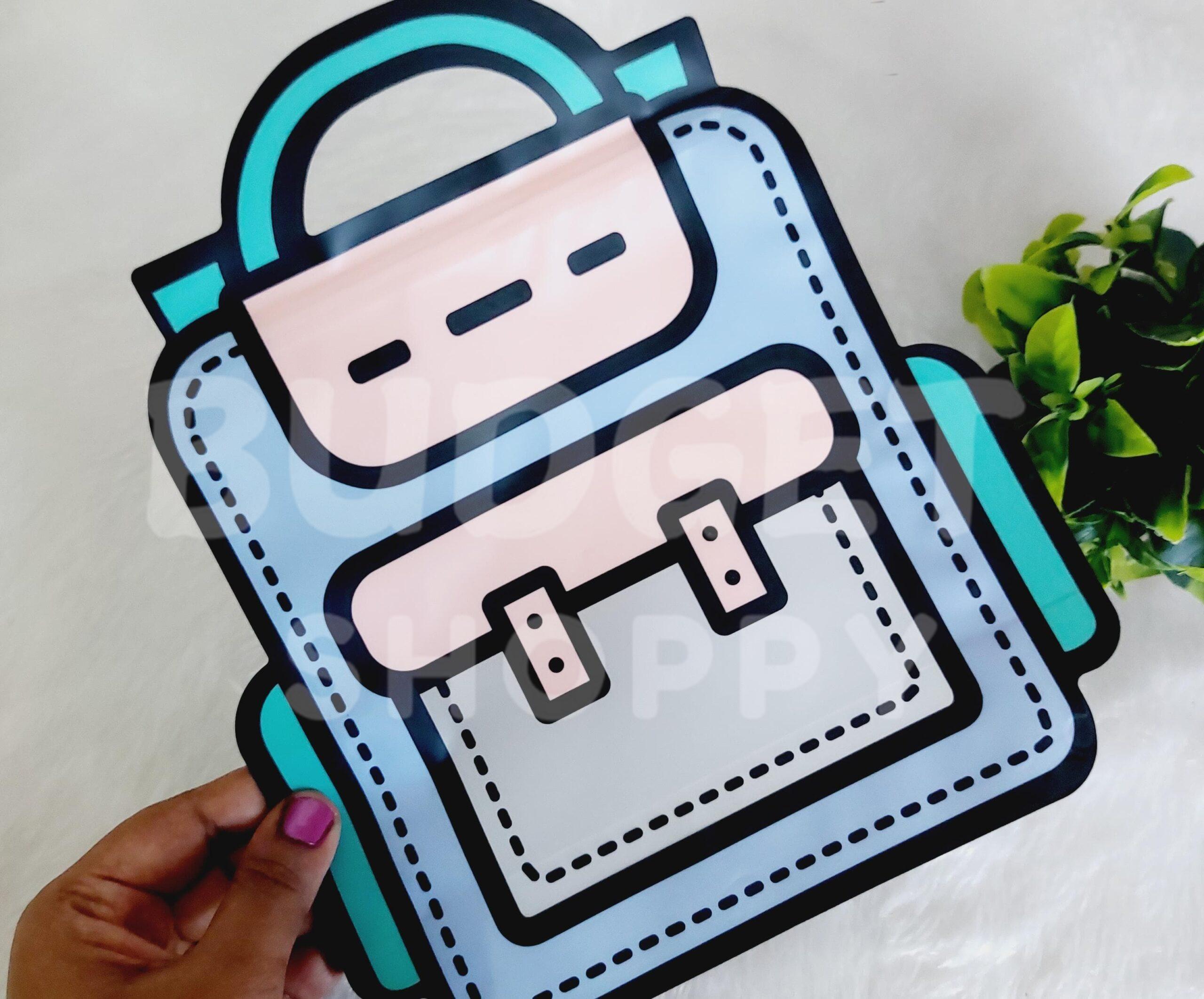 Big Gift Bag | Blue & Beige Color - 1 Pc - Image 3