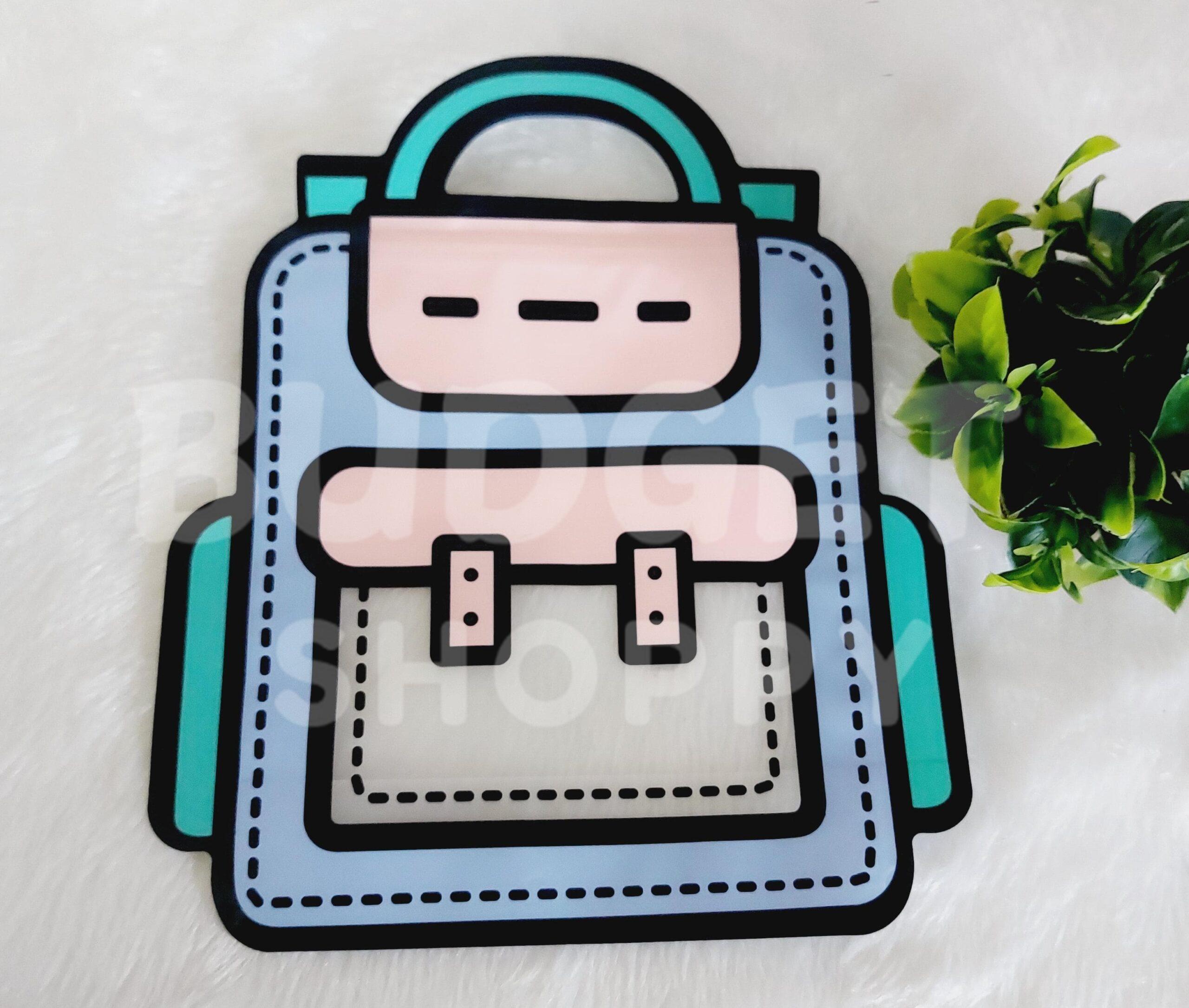 Big Gift Bag | Blue & Beige Color - 1 Pc - Image 4