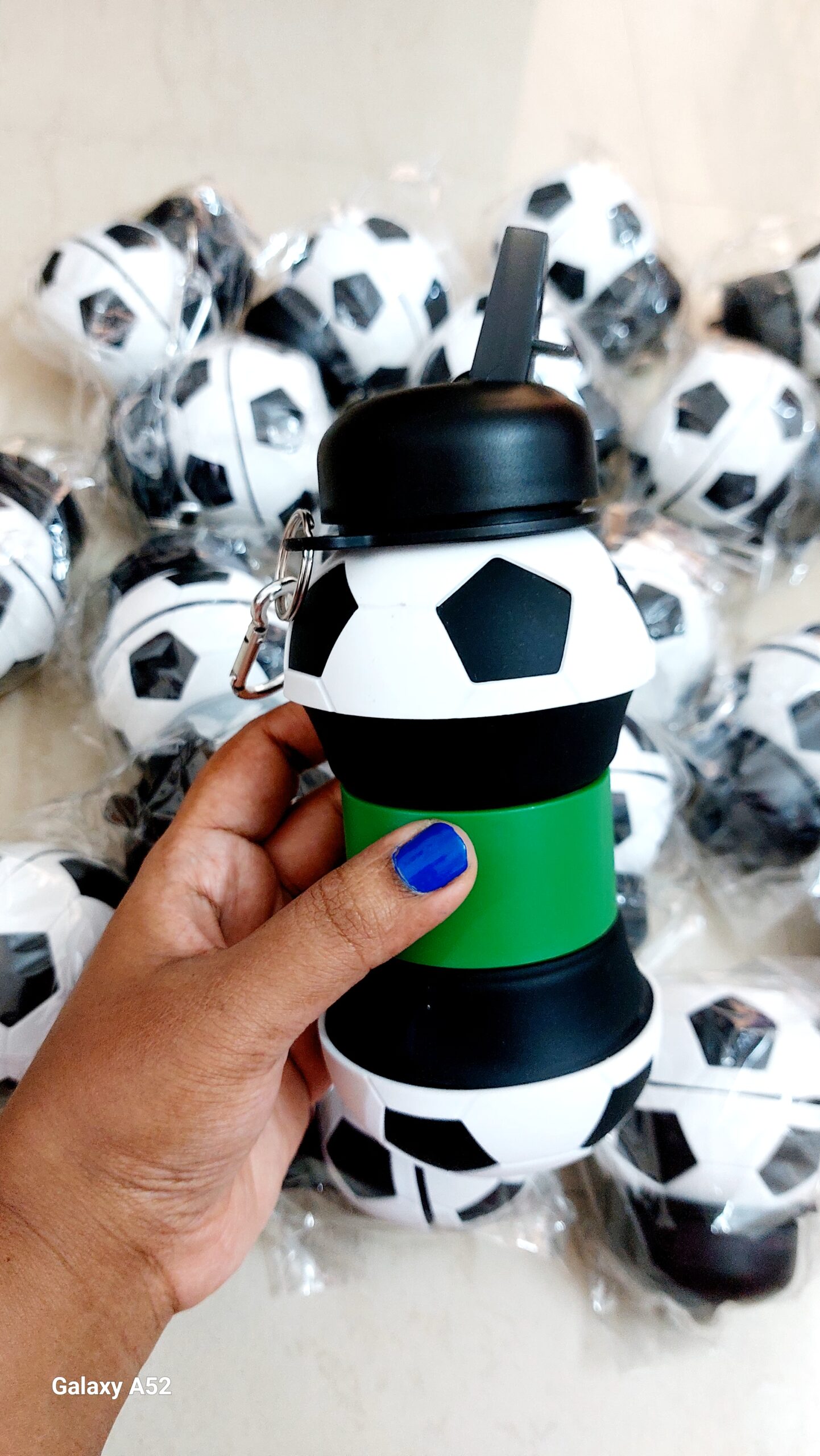 Football Silicon Foldable Water Bottle - Image 6