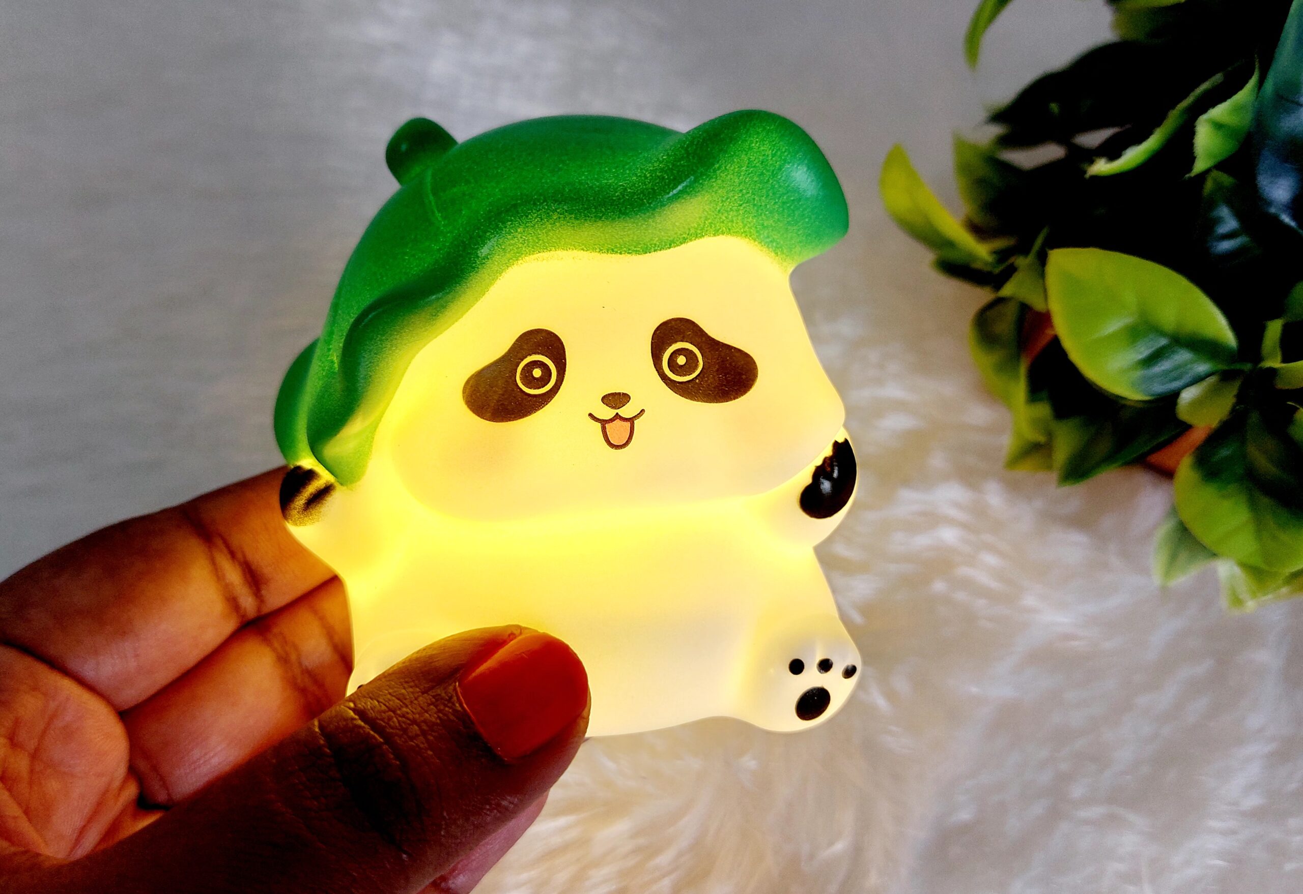 Bamboo Hat Mini Panda Lamp - Image 7