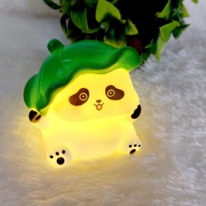 Bamboo Hat Mini Panda Lamp