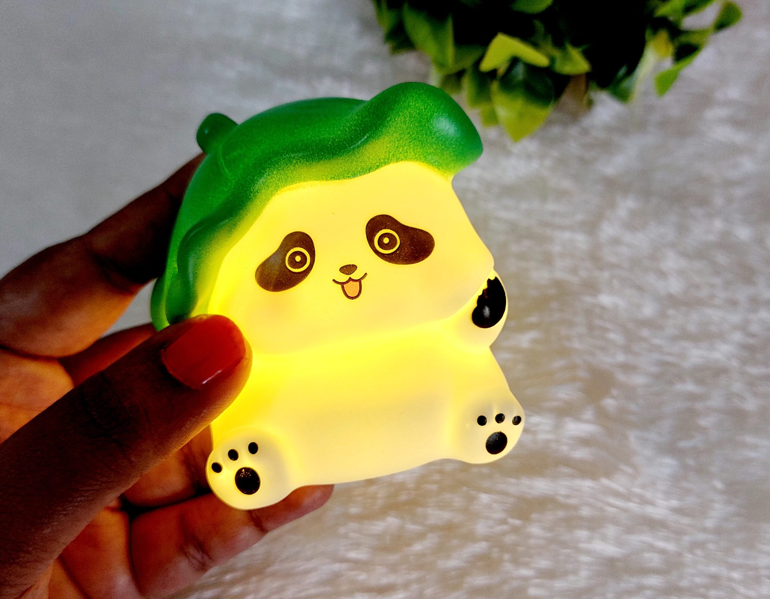 Bamboo Hat Mini Panda Lamp - Image 2