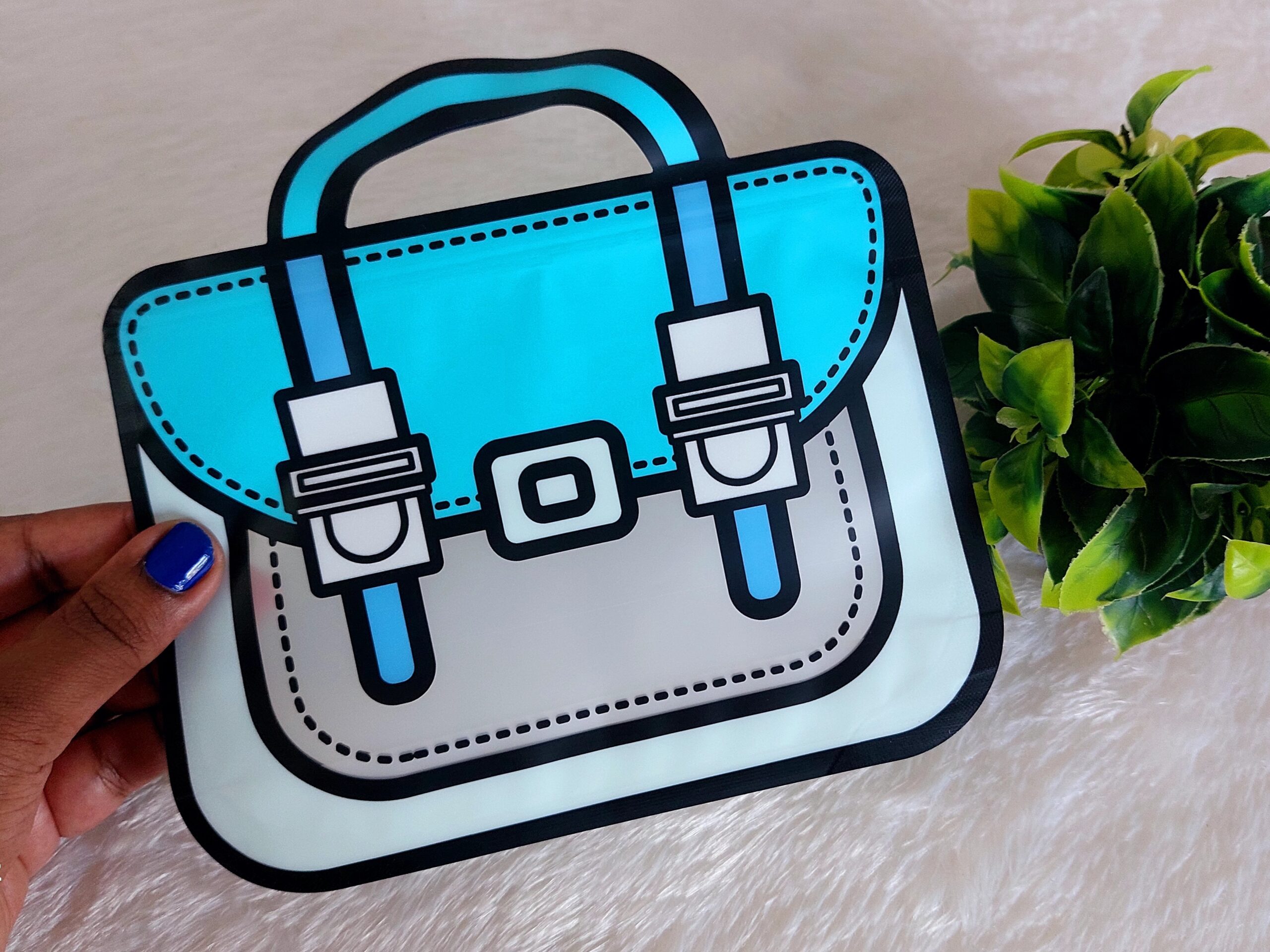 Mini Gift Bag | Blue Colour - 1 Pc - Image 5