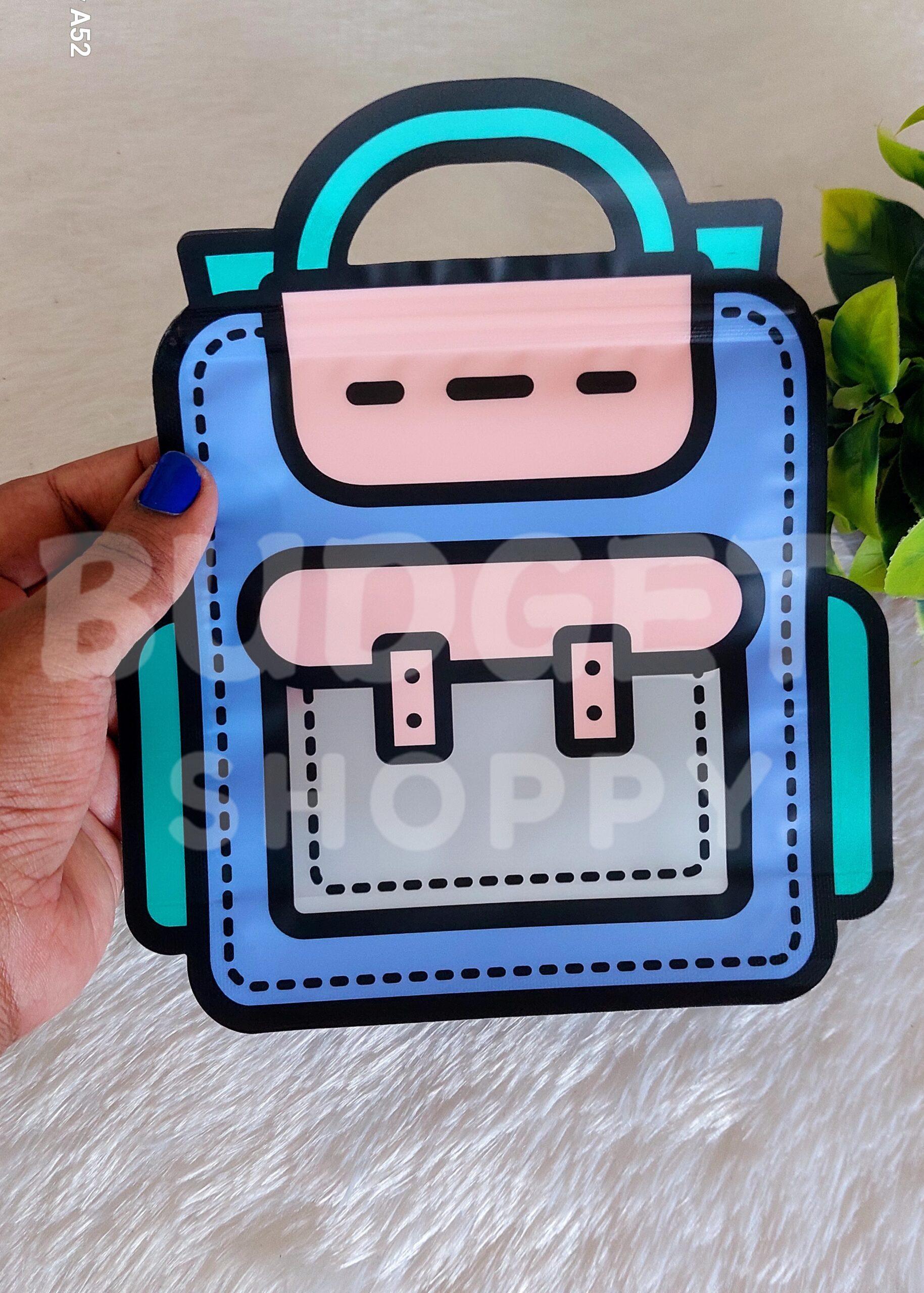 Mini Gift Bag | Blue & Beige Colour - 1 Pc - Image 3