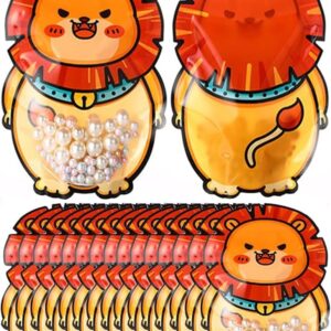 Lion Cartoon Zip Lock Pouches - 25 Pcs