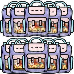 Blue & Beige Colour Gift Bags | Big Size - 25 Pcs