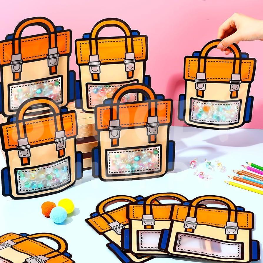 Orange Colour Gift Bags | Big Size - 25 Pcs