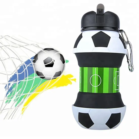Football Silicon Foldable Water Bottle - Image 3
