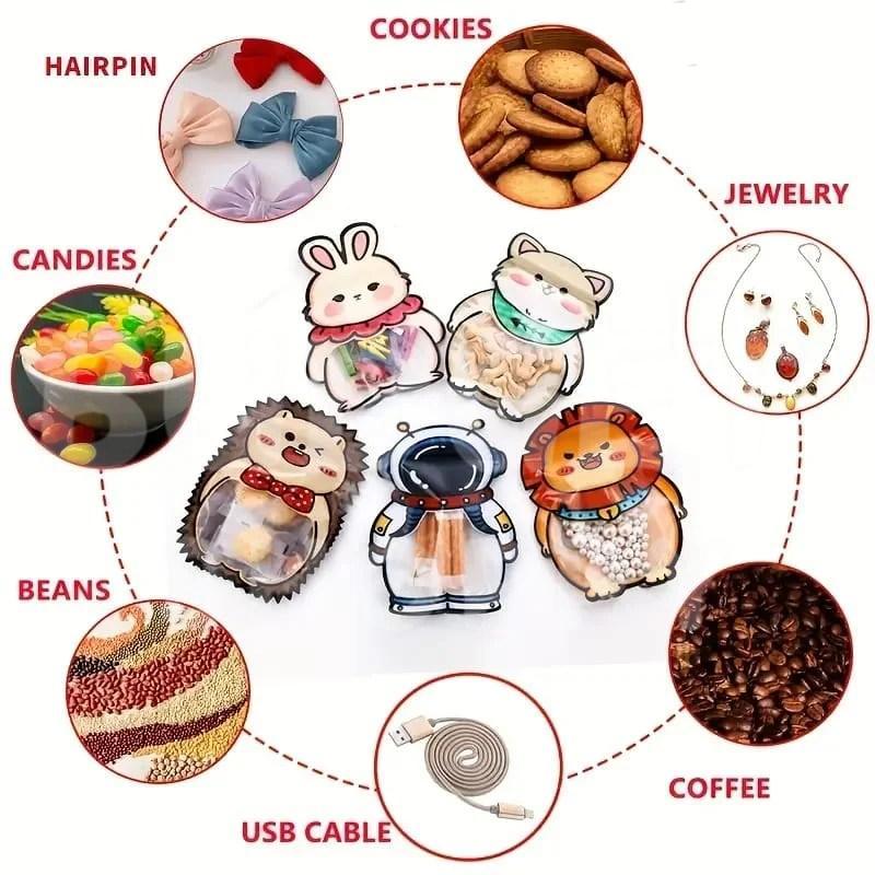 Cartoon Zip Lock Pouches - 5 Sets Combo - Image 4