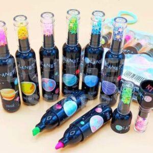 Bottle Highlighter Pens | One Pack (6 Pcs) | Boy's Theme Pack