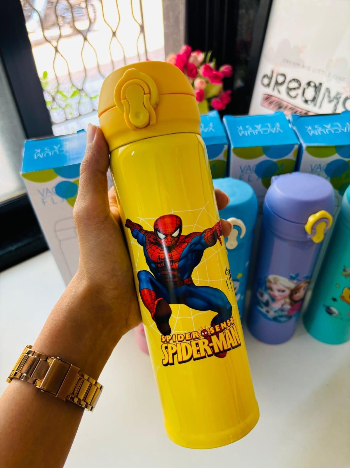 Vacuum Flask | Metal Water Bottle | Spider Man