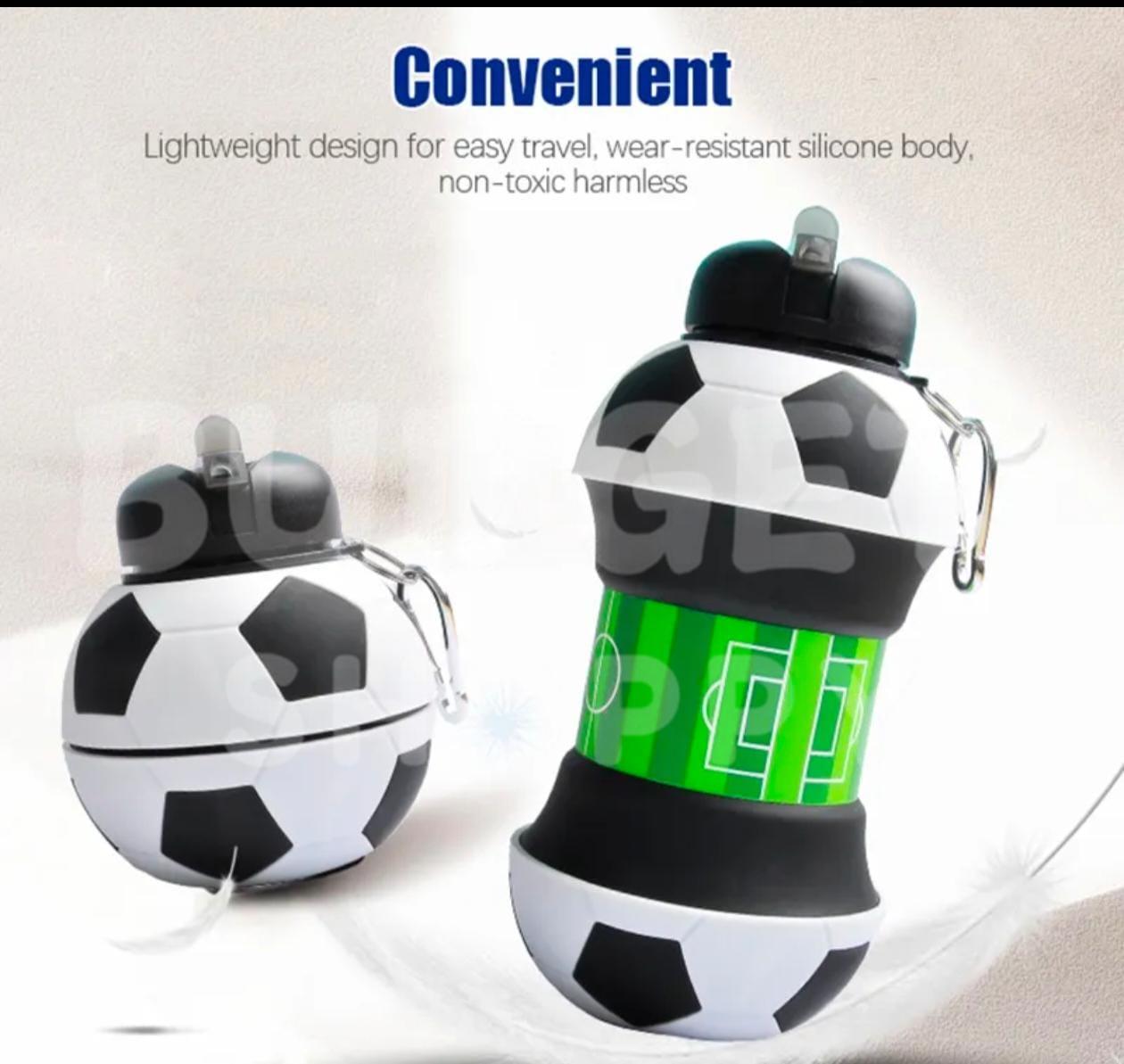 Football Silicon Foldable Water Bottle - Image 2
