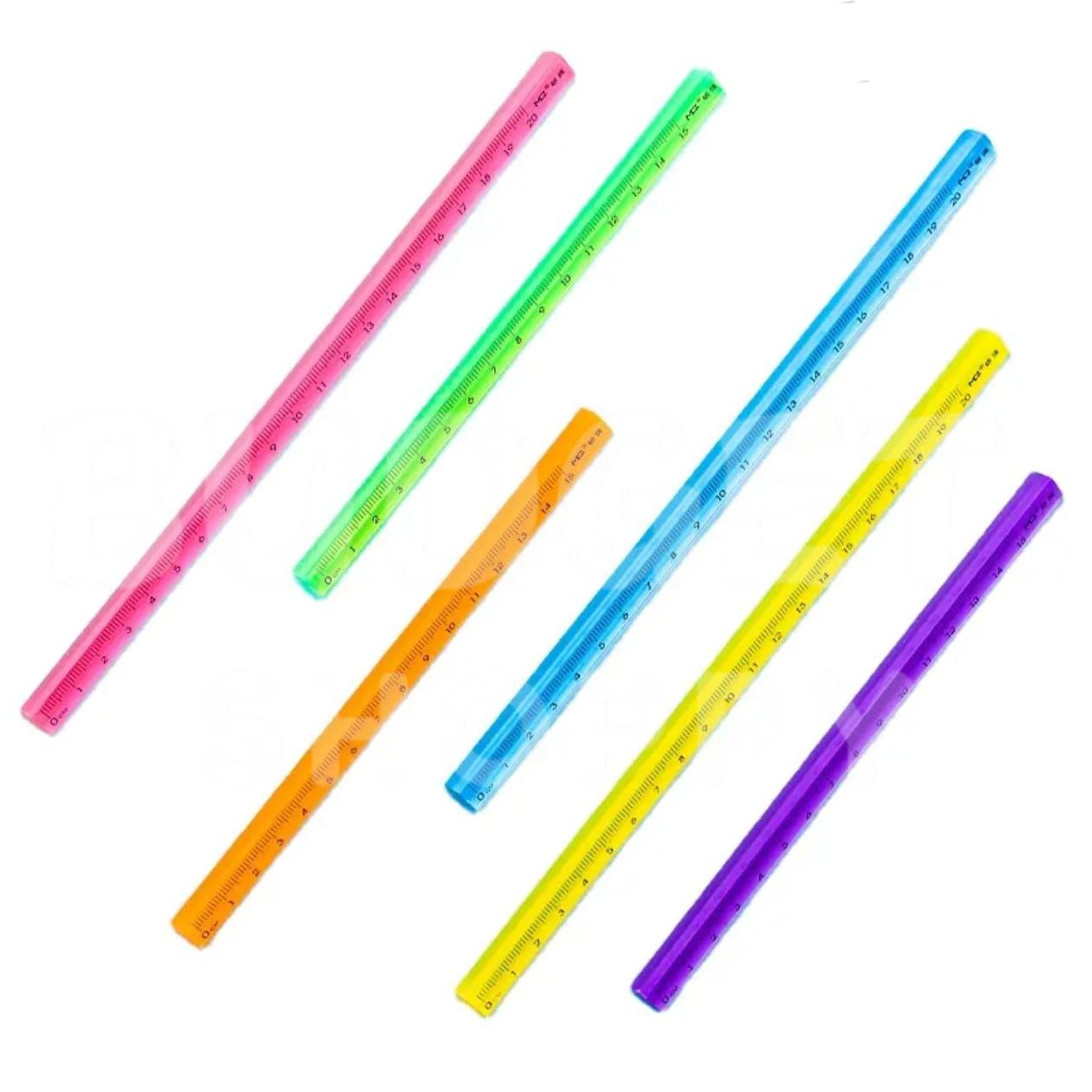 Triangular Crystal Ruler (15cm) - Random Colour - Image 2