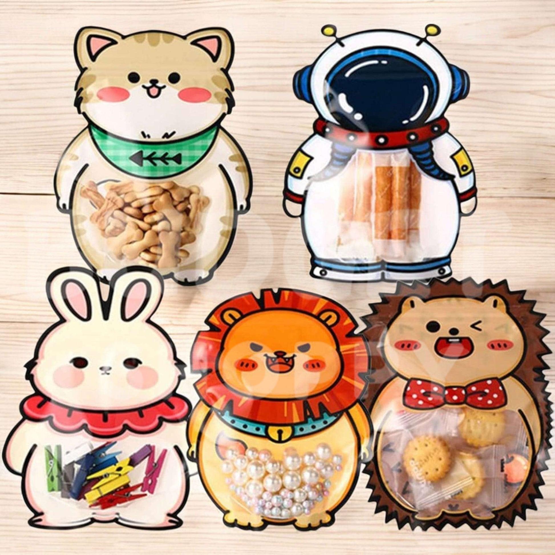 Animal Cartoon Pouches | Mixed Designs - 25 Pcs - Image 2