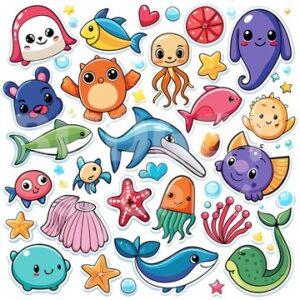 Kids Stickers | Underwater Sea | Pack of 1