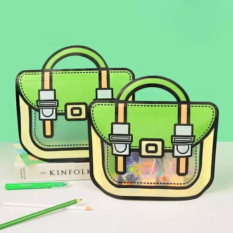 Green Gift Bags | Big Size | A4 | 25 Pcs