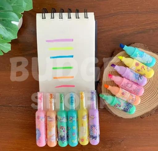 Bottle Highlighter Pens | One Pack - 6 Pcs | Girl's Theme Pack - Image 4
