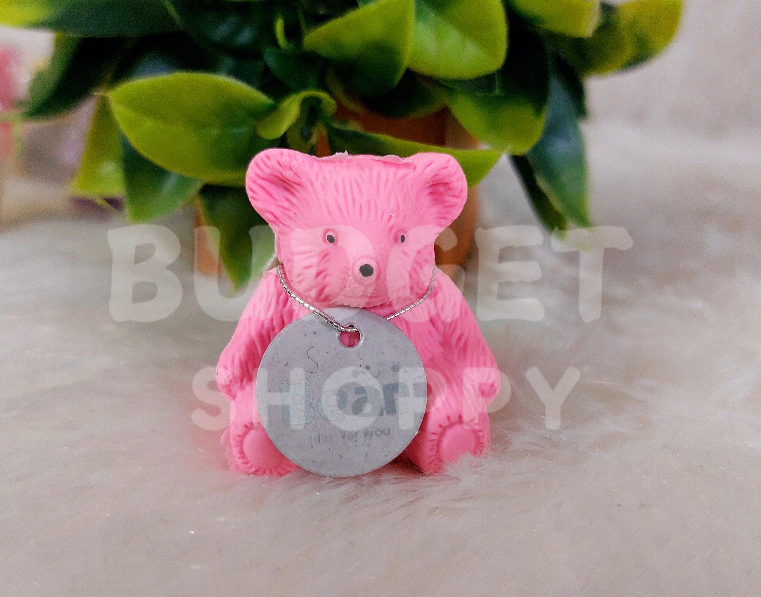 Teddy Eraser With Sharpener - 1 Pc