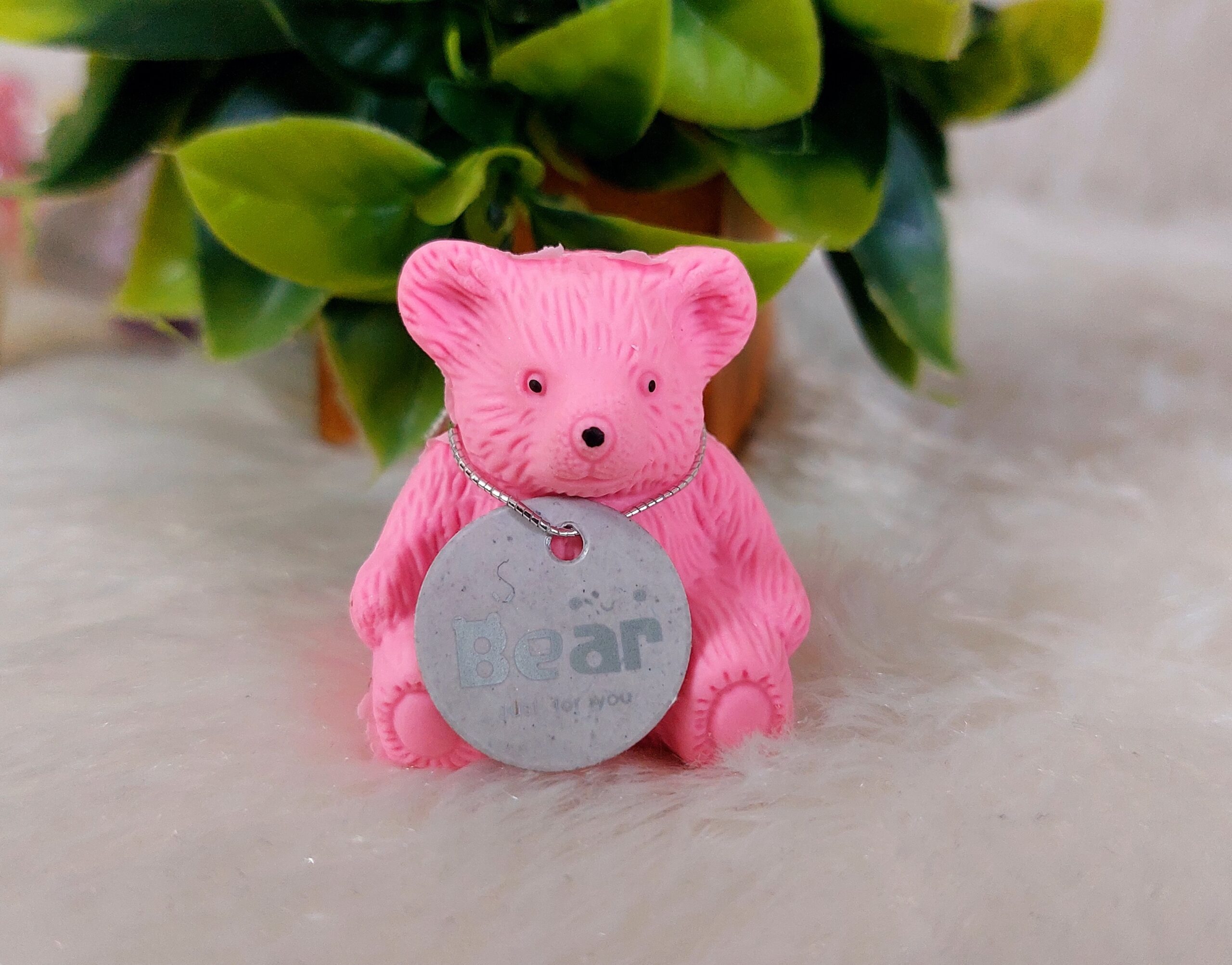 Teddy Eraser With Sharpener | Assorted Colour