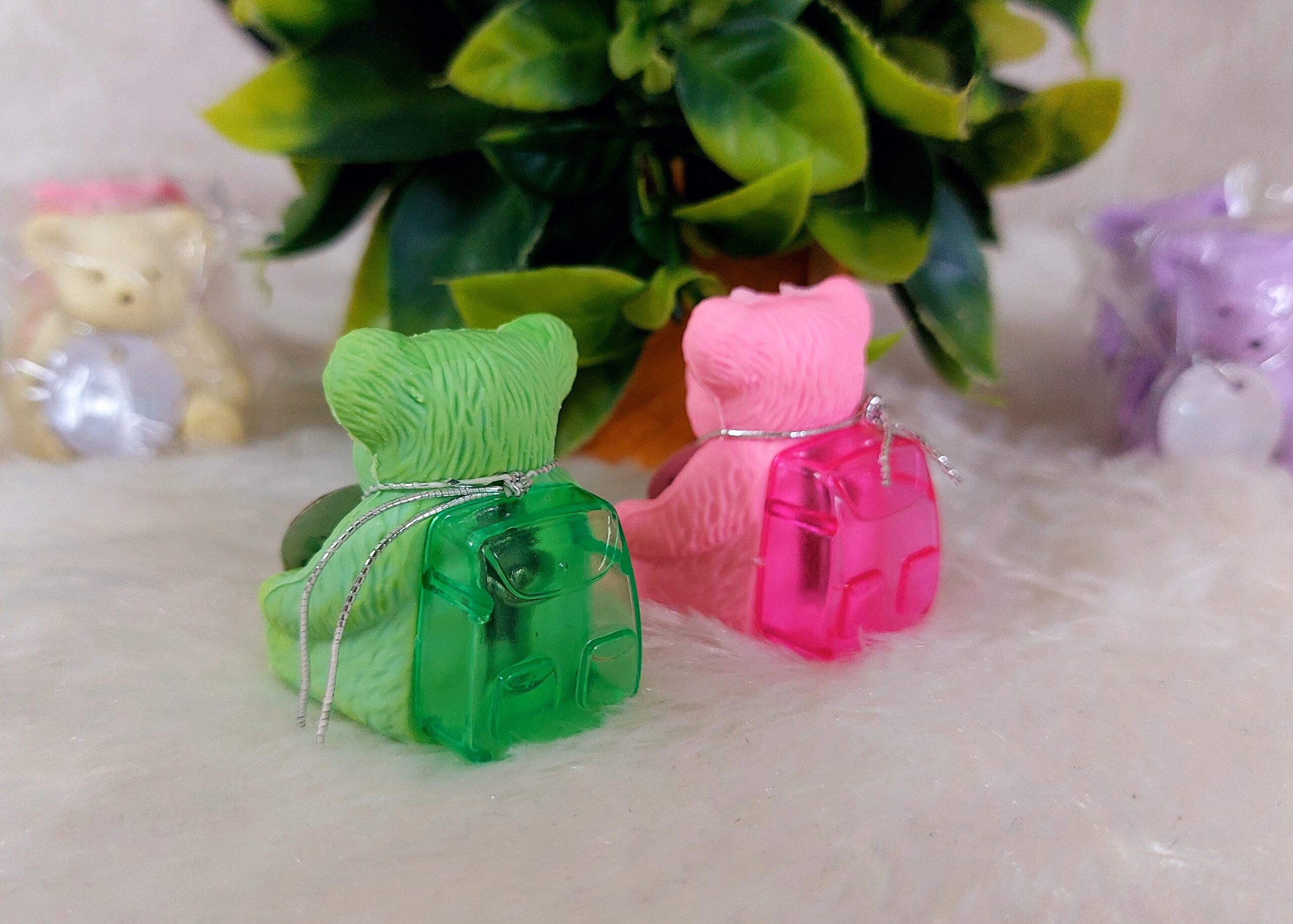 Teddy Eraser With Sharpener | Assorted Colour - Image 4