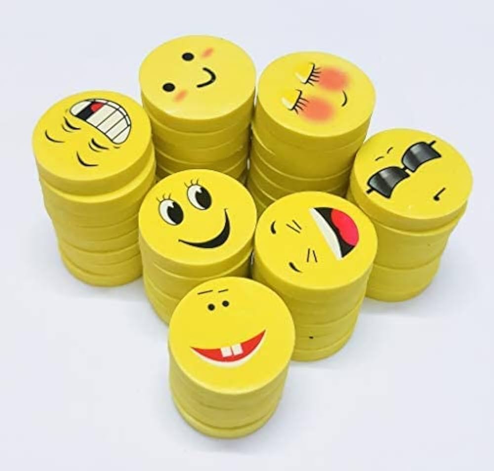 Smiley Eraser Pack | Return Favours | Pack of 12