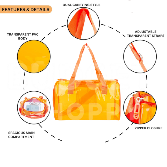 Jelly Duffle Bag | Orange - Image 3