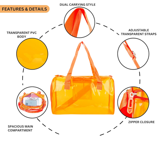 Jelly Duffle Bag | Orange - Image 3