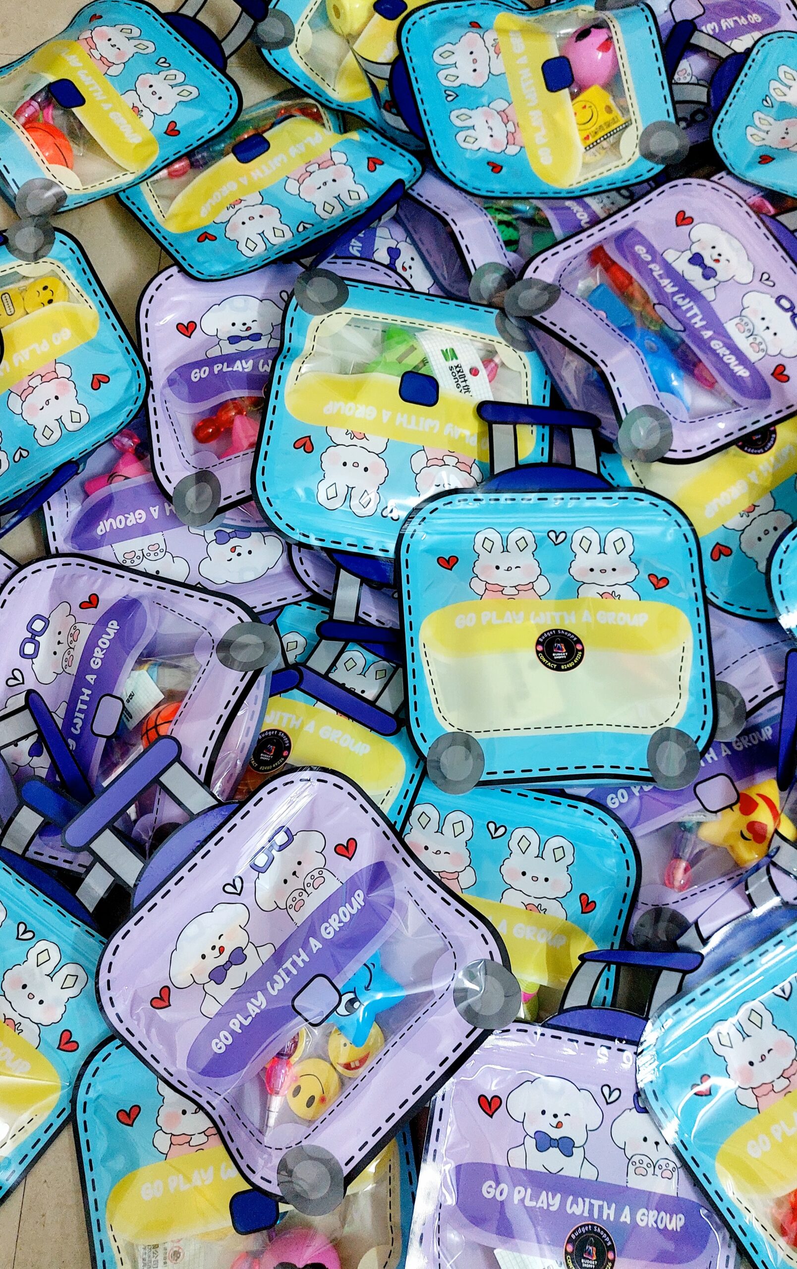 Trolley Shaped Gift Bag | Mixed Colour | Pack of 25