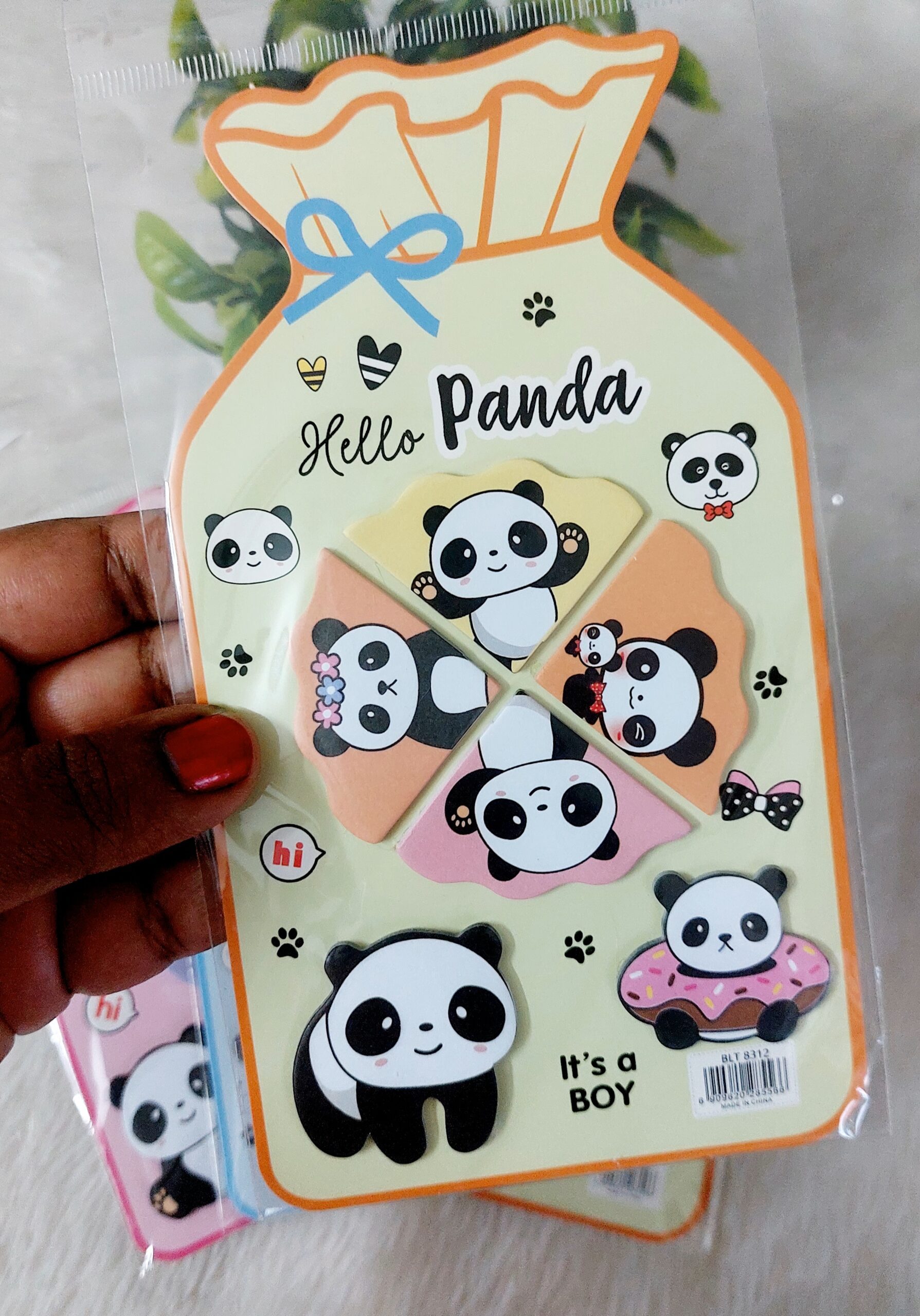 Bottle Shaped Sticky Notes | Panda Print - Image 5