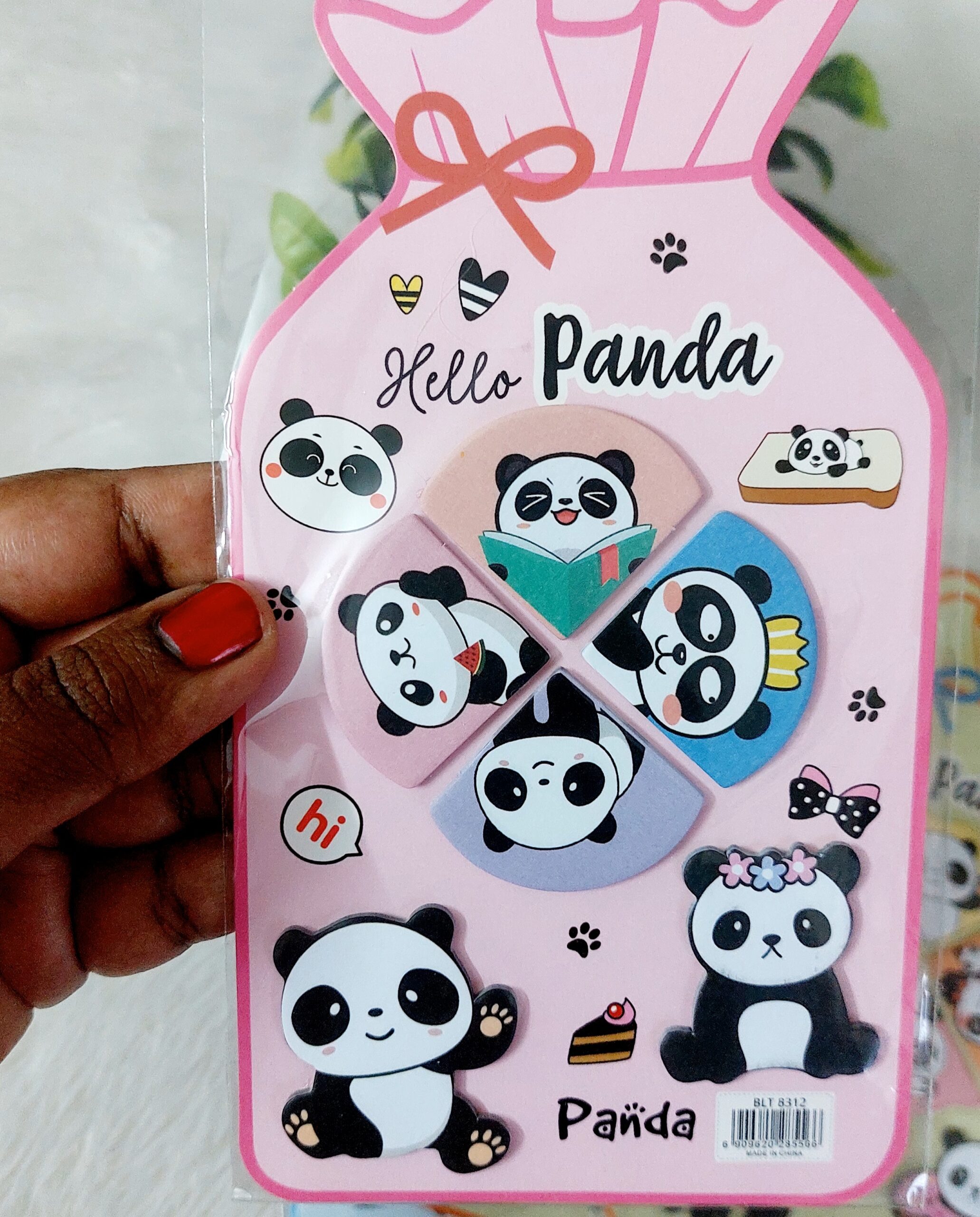Bottle Shaped Sticky Notes | Panda Print - Image 7