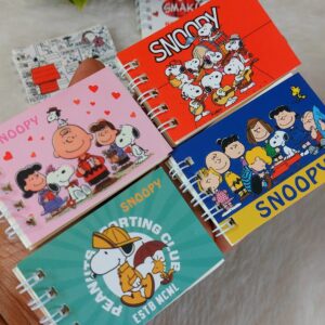 Mini Spiral NotePad | Cute Random Print | Set of 5 Pcs