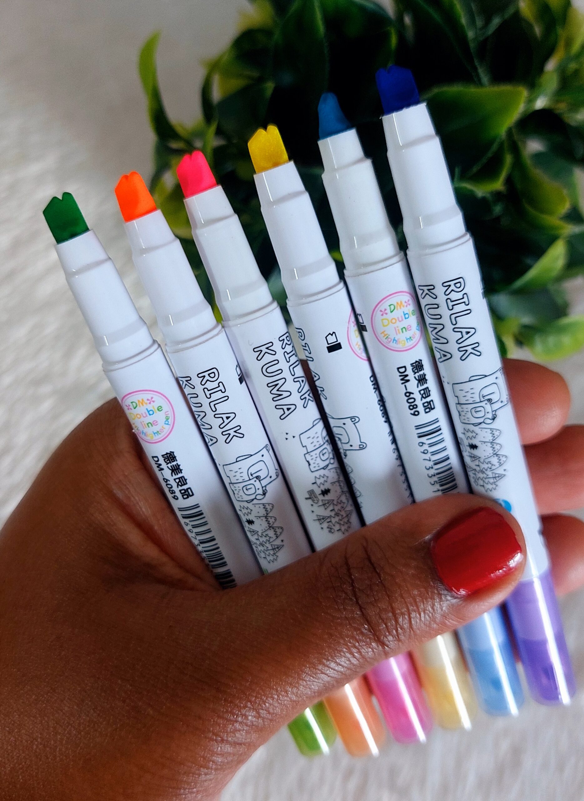 Macroon Highlighter | Retro Style | Double Lines Highlighter | Writes in 4 style | 6 Pens - Image 5