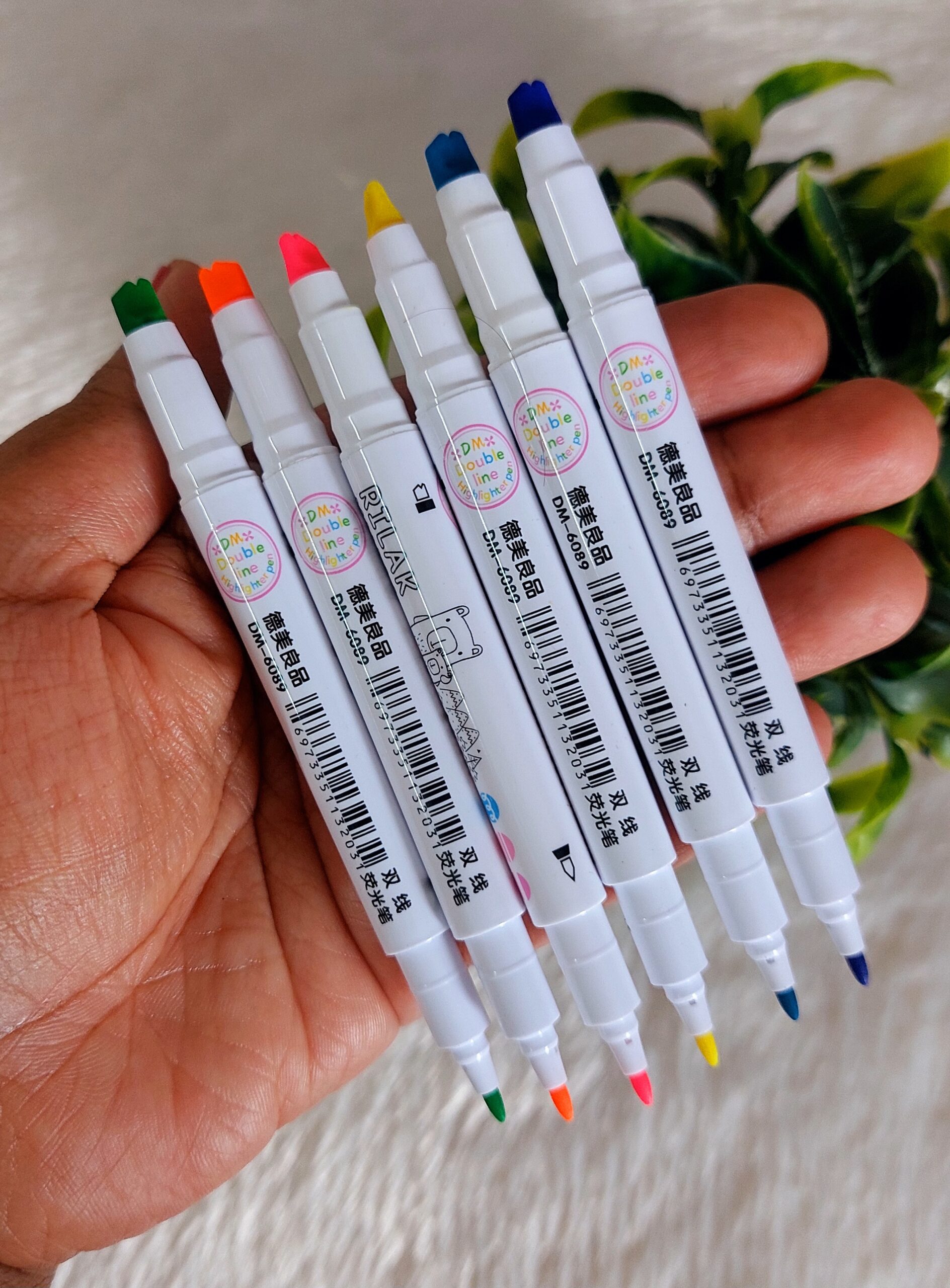 Macroon Highlighter | Retro Style | Double Lines Highlighter | Writes in 4 style | 6 Pens - Image 6