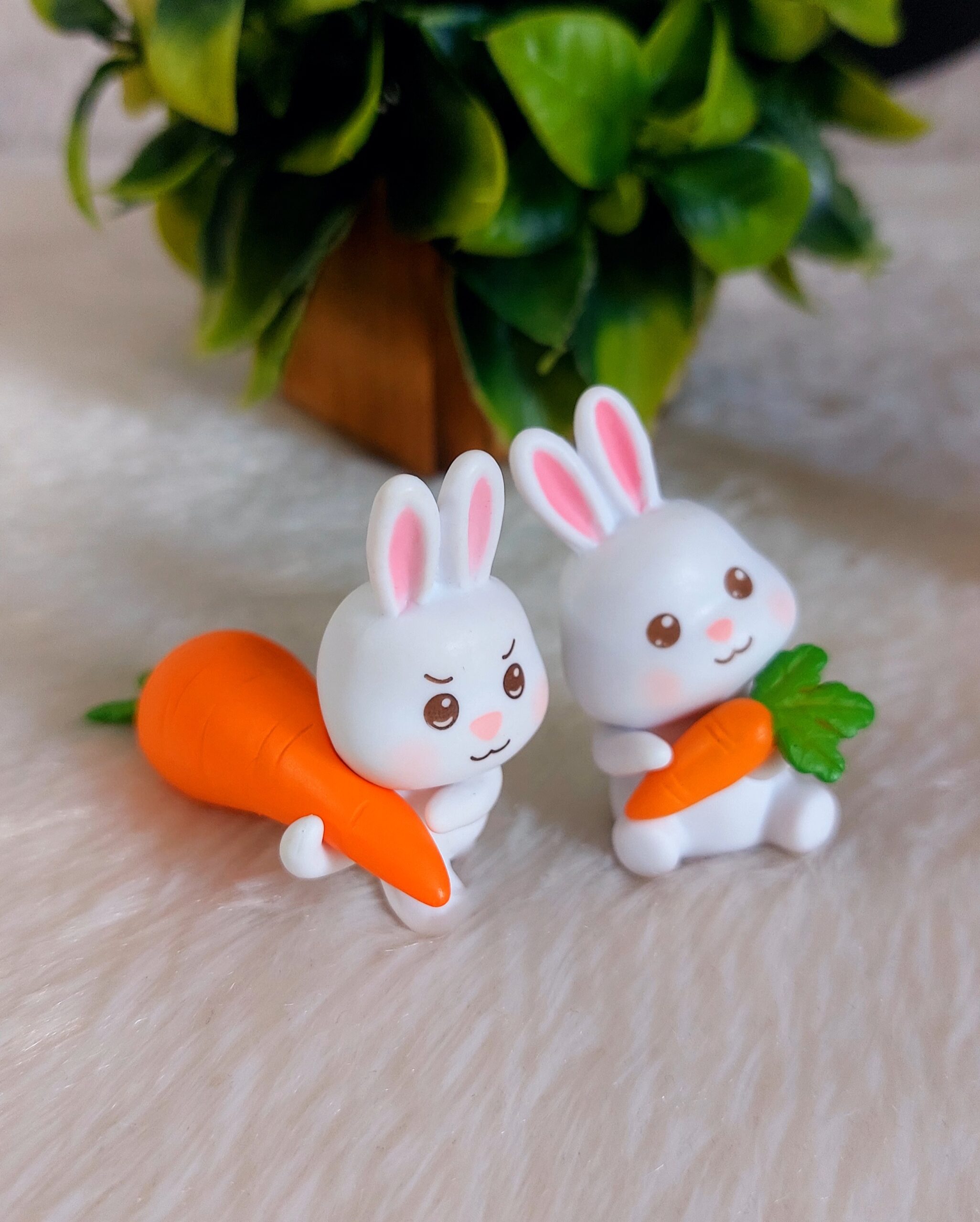 Bunny with Carrot Decor | Set of 4 Pcs - Image 8