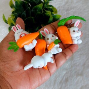 Bunny with Carrot Decor | Set of 4 Pcs