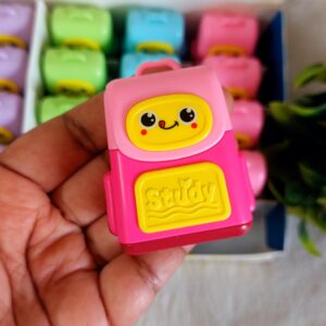 School Bag Sharpener and Eraser | Premium Quality | Random Colour